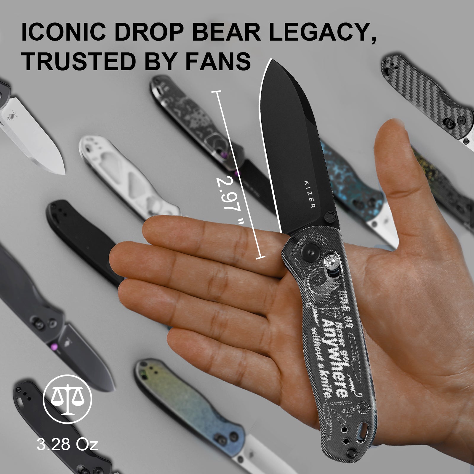 Drop Bear® | Kizer Clutch Lock™ | Nitro-V | Acrylic | KizerV™ 3619A14