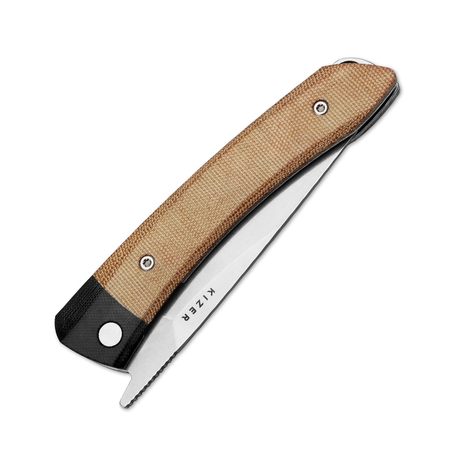 Momo | Nitro-V | Black G10+Micarta | KizerV™ 4663A2