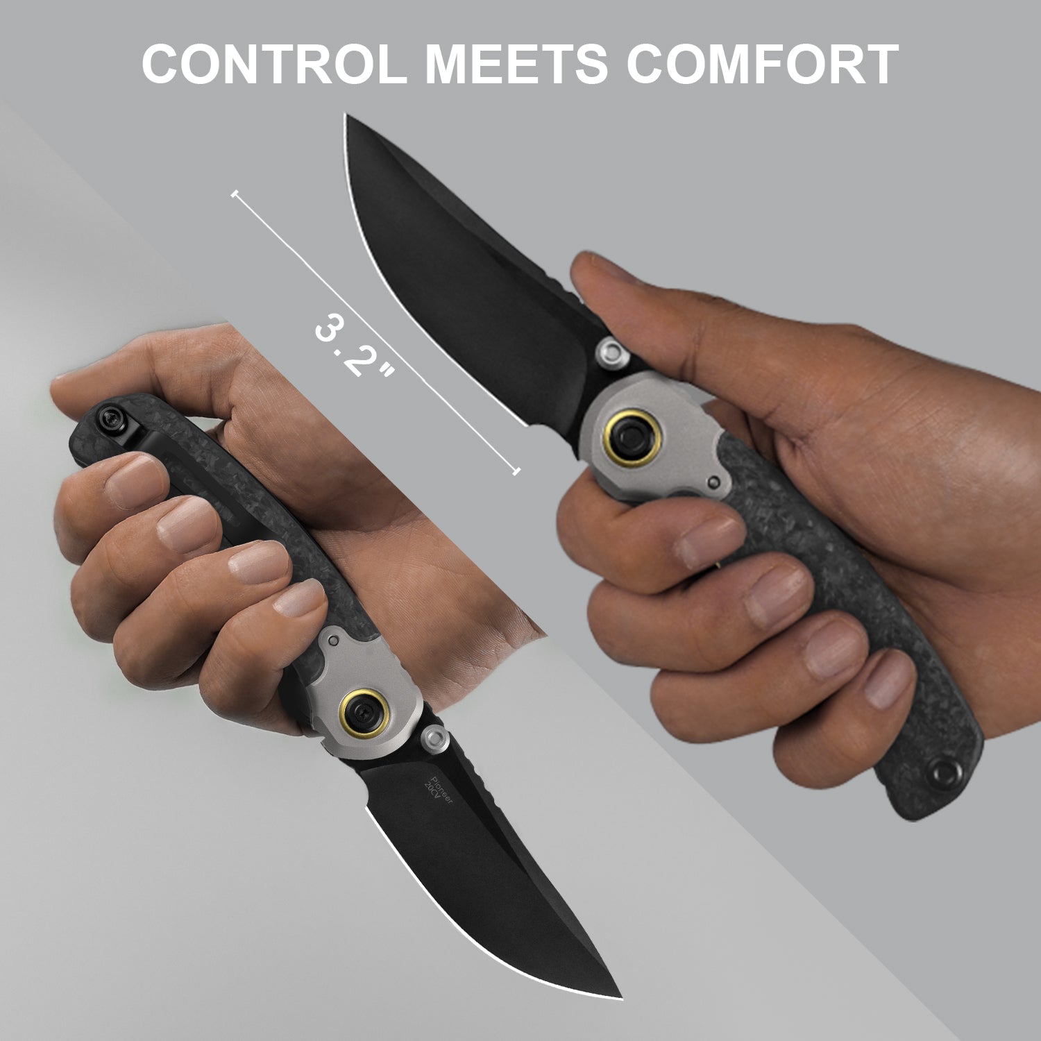 PIONEER | 20CV | Titanium & Marble Carbon Fiber | KizerB™ FK03A4