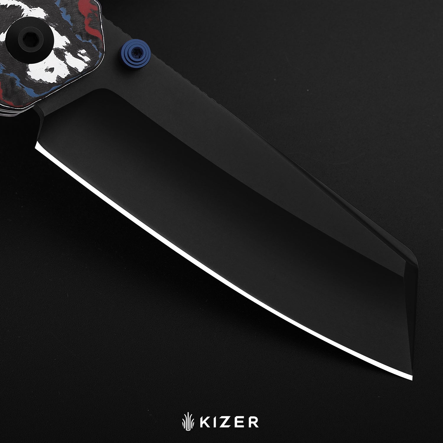 Madrac | Kizer Button Liner Lock™ | Micarta With Vortex Pattern | 14C28N + Flat Grind | KizerV™ 3693BSA2