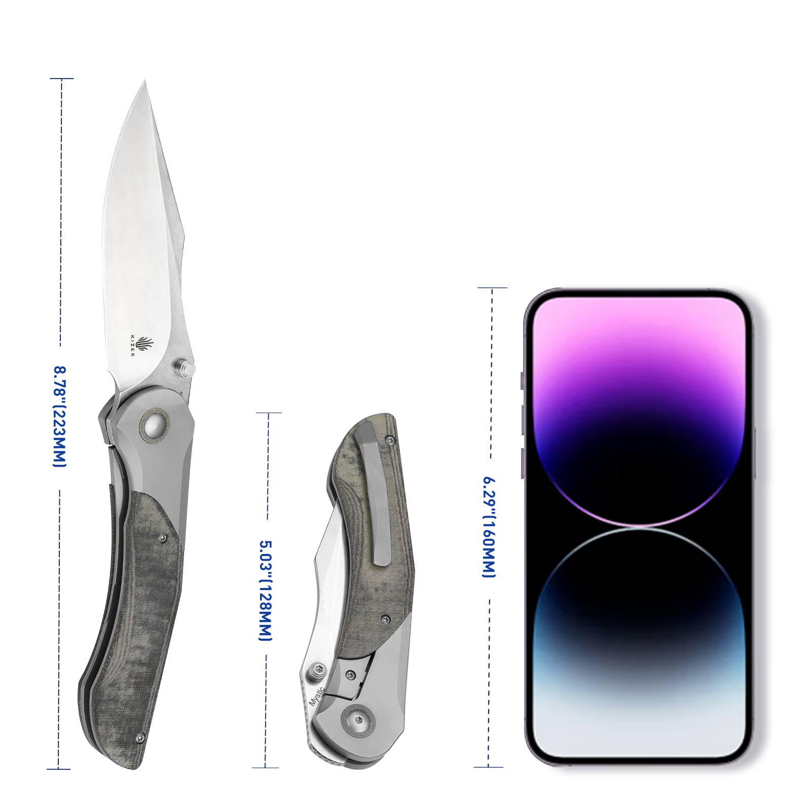 Mystic | Rex45 | Titanium+Micarta | Ki4636A1