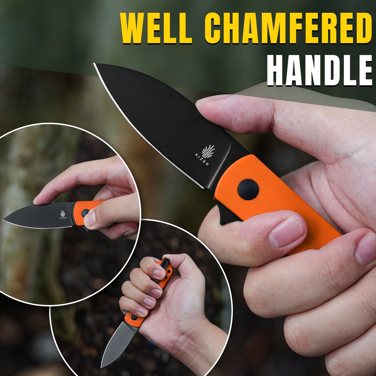Yorkie | Nitro-V | Orange G10 . 2.58 " Black | KizerV™ 3525A2