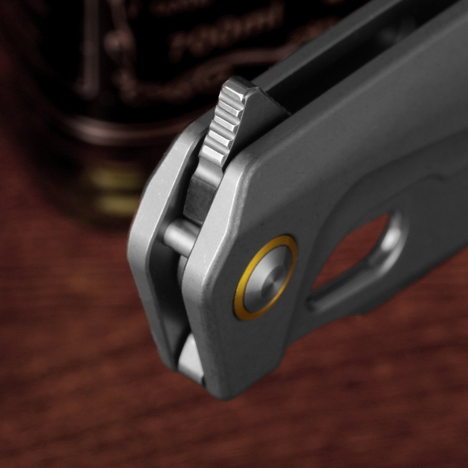 Takahe | Titanium Handle | Gold Pivot Collar | Matte DLC Ultra | KizerB™ 3701A2
