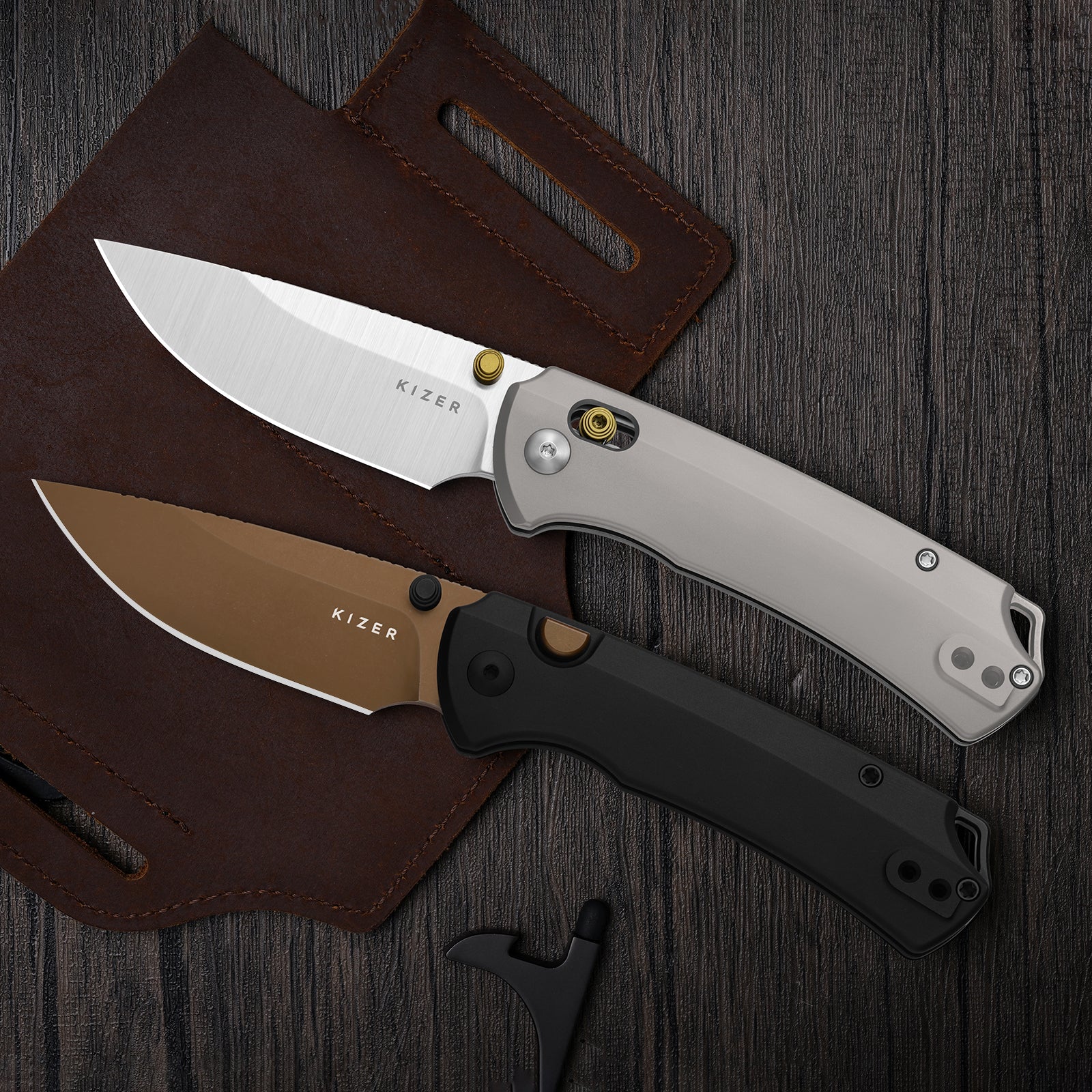 T1 CD | Kizer Clutch Lock™ | M390 | Aluminum Handle | KizerB™ 3490.2CDA2