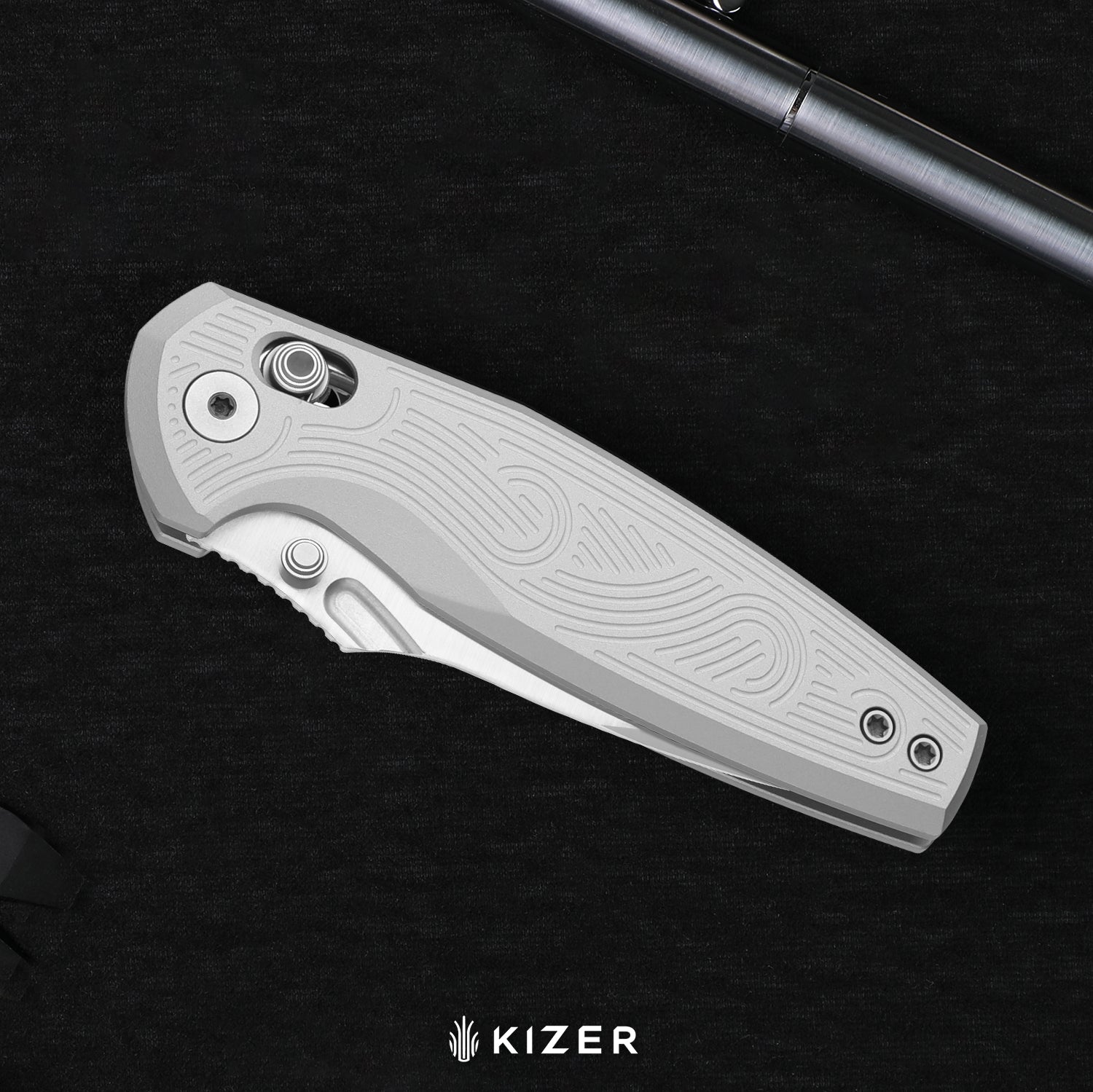Khamsin | Kizer Clutch Lock™ | Nitro-V | Sandstorm Aluminum | Satin Finish | KizerV™ 3791A3