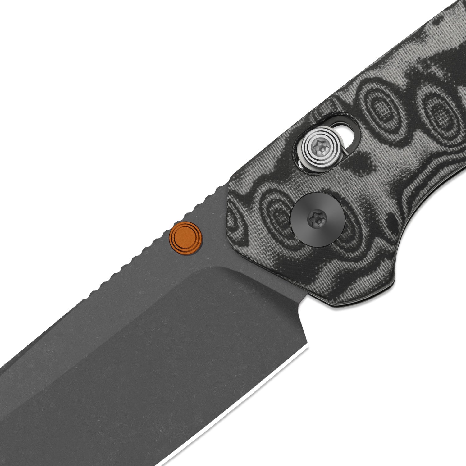 Madrac CL AirTi | Kizer Clutch Lock™ | M390 | vortex pattern micarta | Gray PVD Coating & Stonewashed | KizerB™ 3693ACS4