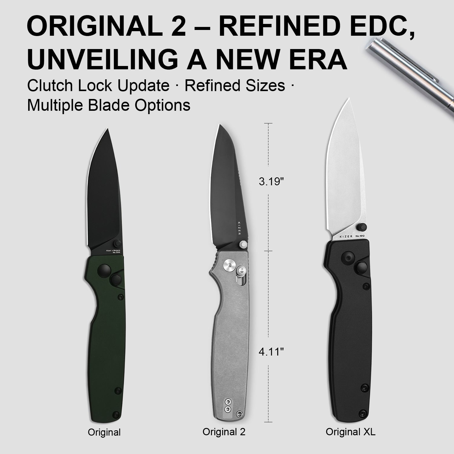 Original 2 | S45VN | Titanium | KizerB™ 3605.2SA1