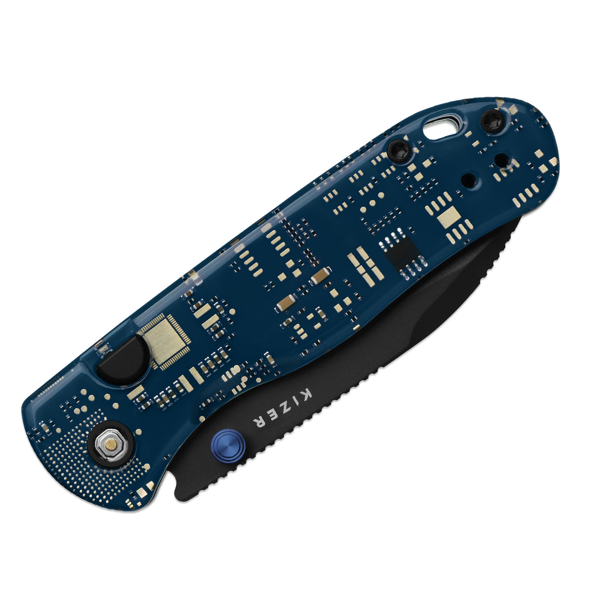 Drop Bear® PCB | Kizer Button Liner Lock™ | CPM Cruwear | Resin & PCB | Black PVD Coating | KizerB™ 3619BDA7