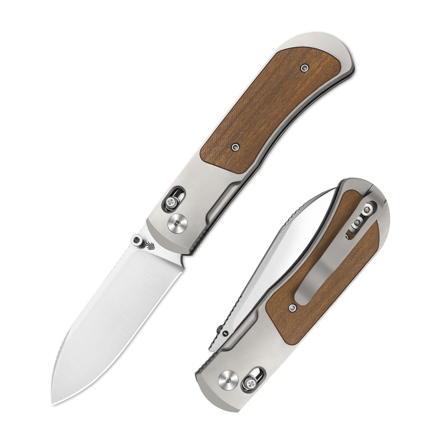 Tycho | S45VN | Titanium & Mkuruti Wood | KizerB™ 4761A1