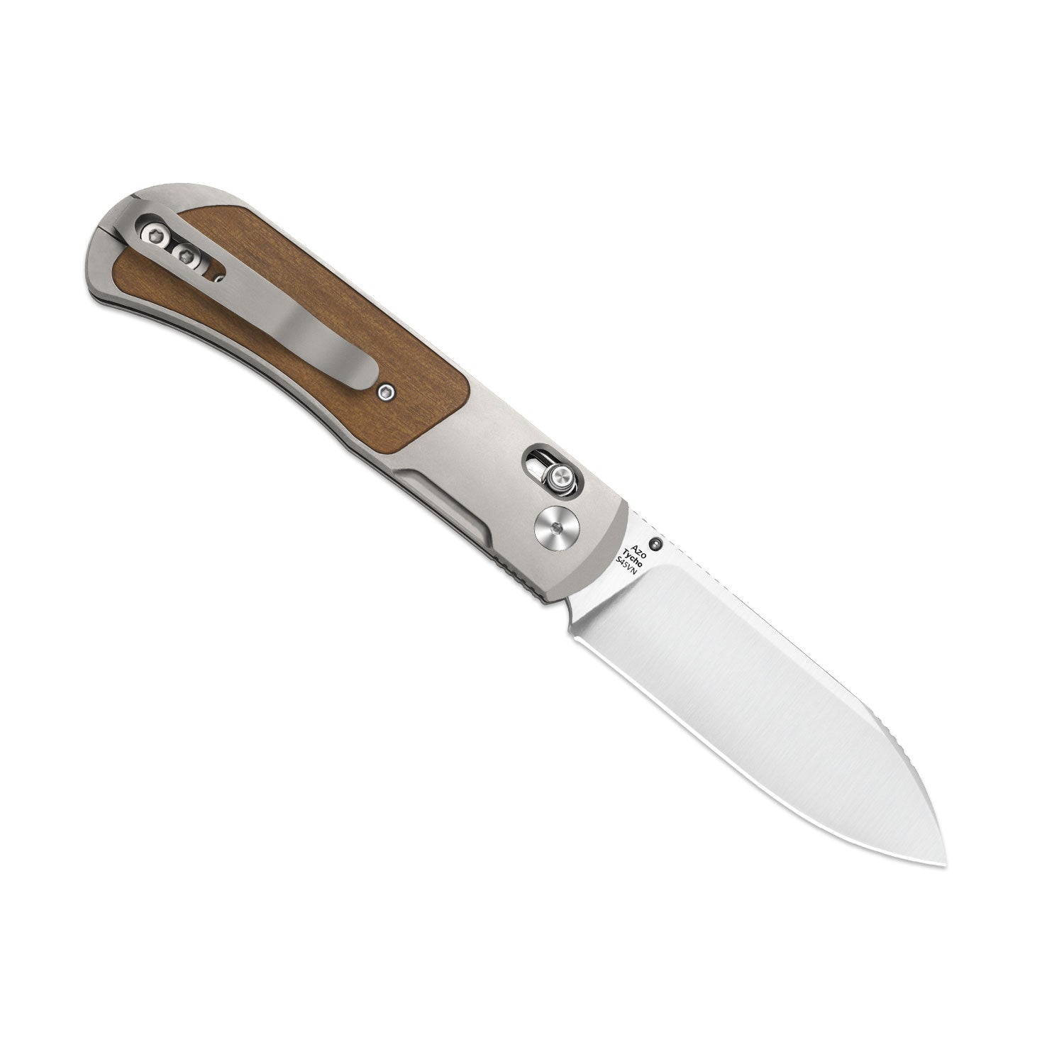 Tycho | S45VN | Titanium & Mkuruti Wood | KizerB™ 4761A1