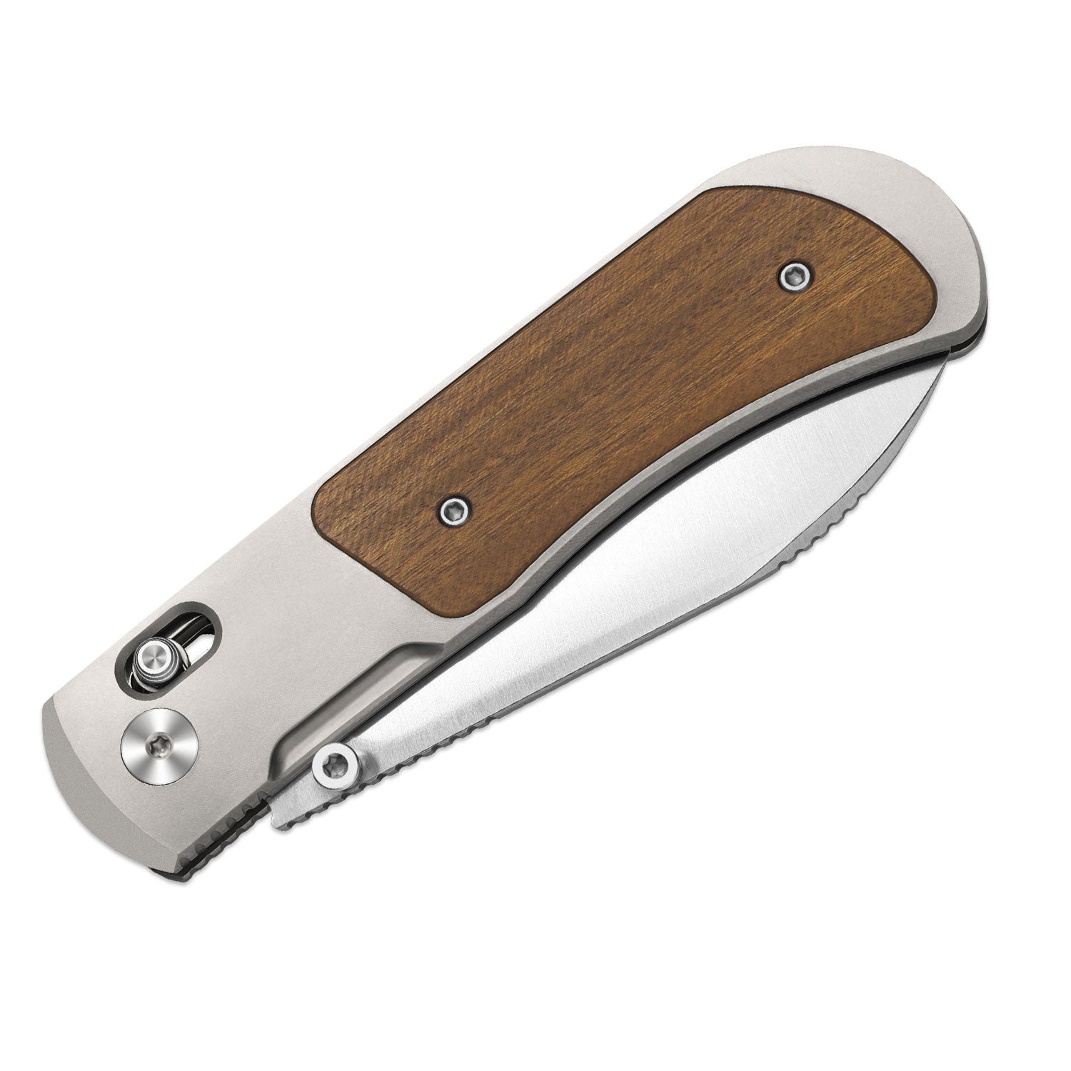 Tycho | S45VN | Titanium & Mkuruti Wood | KizerB™ 4761A1