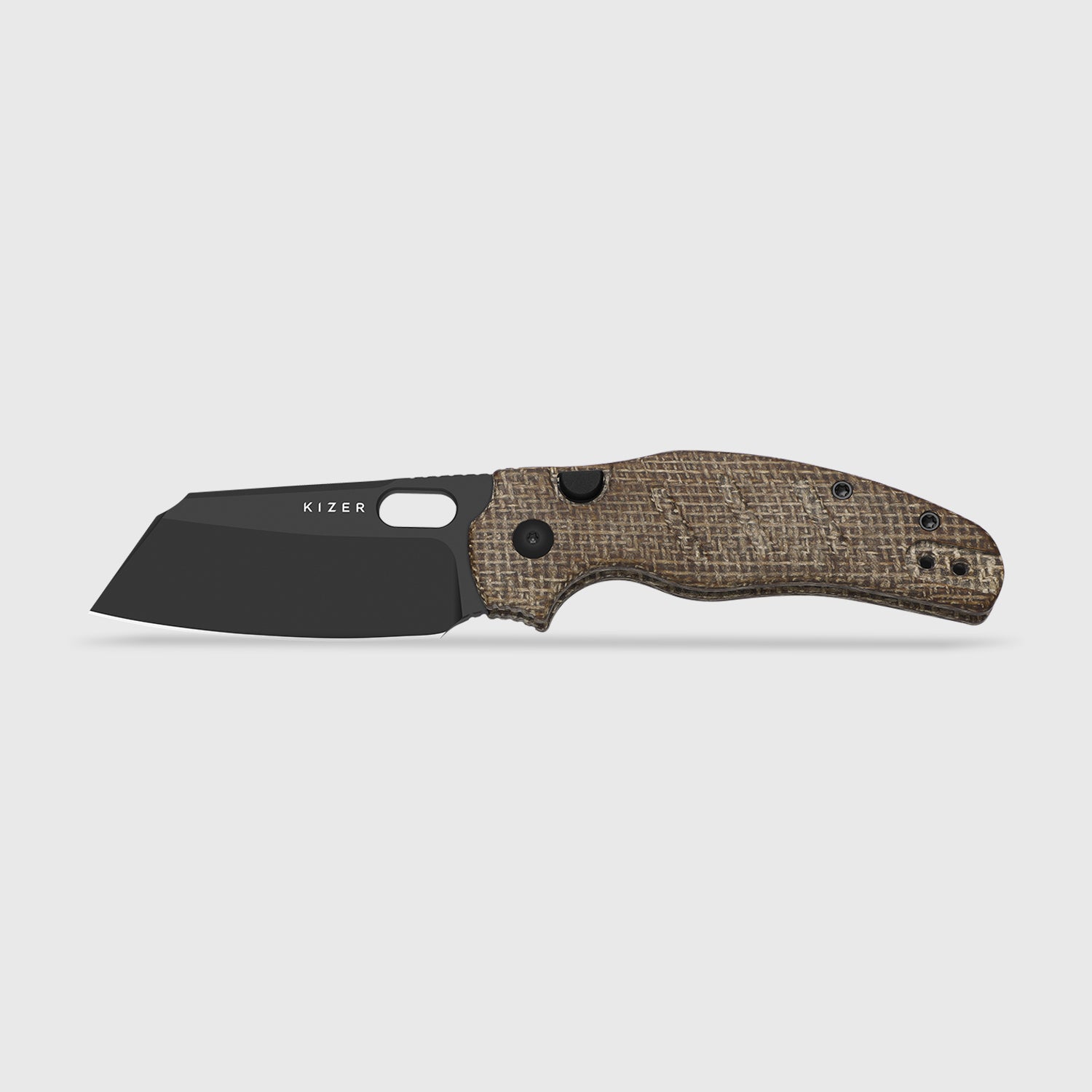 Sheepdog® Knives C01C | Kizer Button Liner Lock™ | DLC Ultra | ELMAX | Norplex UltreX™ Micarta | KizerB™ 3488.29BSA2