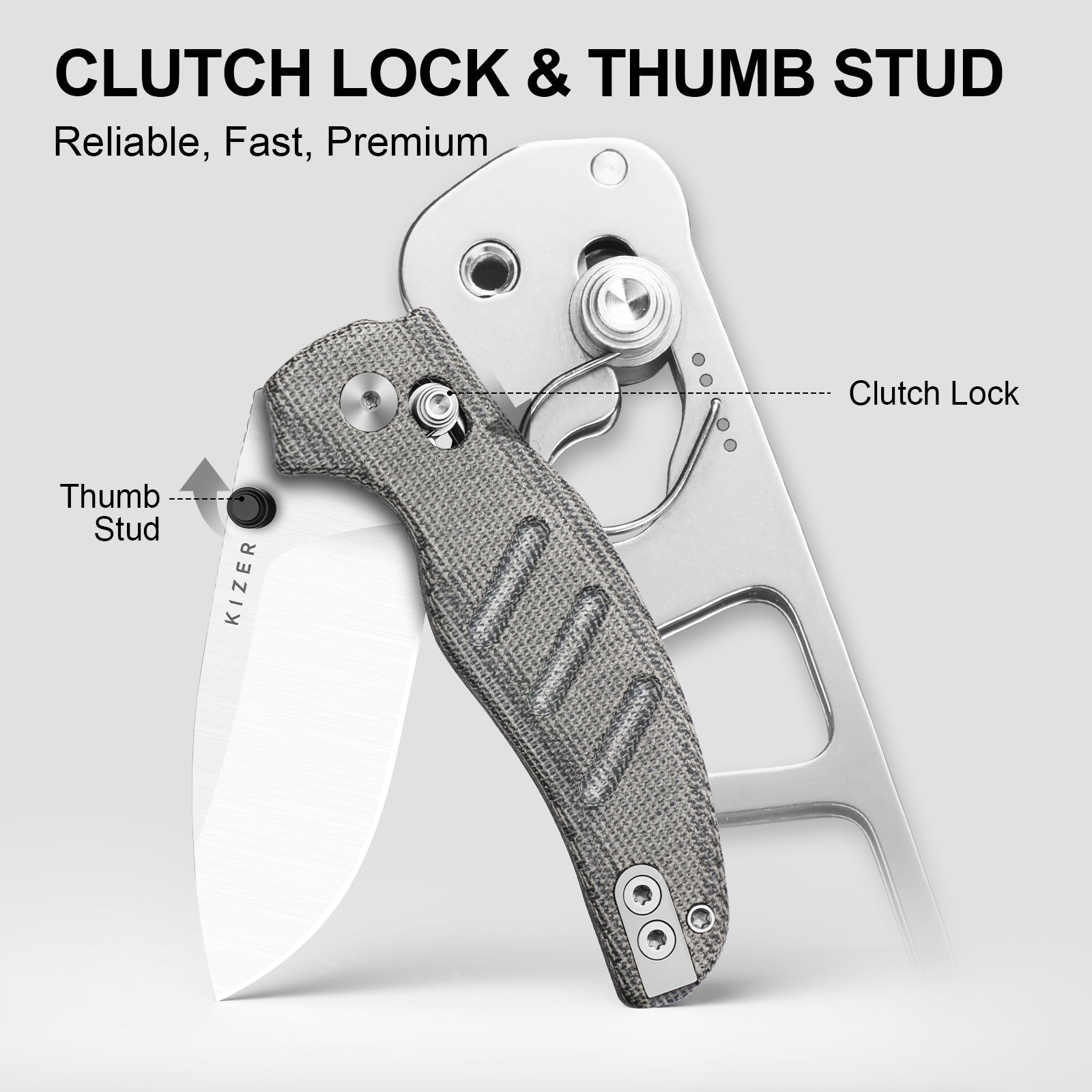Sheepdog® Knives C01C | Kizer Clutch Lock™| ELMAX | Norplex UltreX™ Micarta | KizerB™ 3488.29CDA2