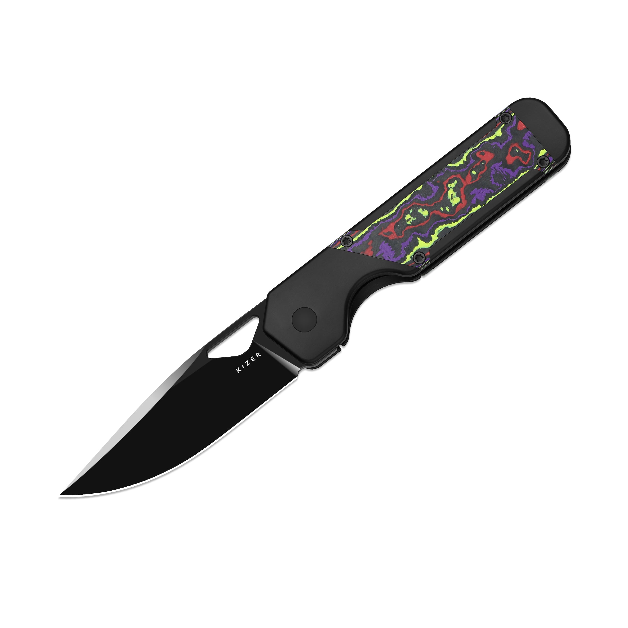 Militaw® | S45VN | Polished DLC Ultra | Titanium+KizerNova™ Joker Carbon Fiber| KizerB™ 3634A9