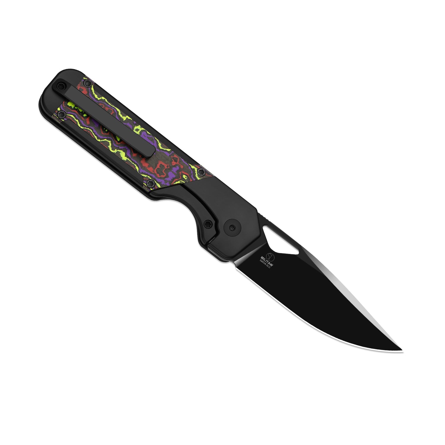 Militaw® | S45VN | Polished DLC Ultra | Titanium+KizerNova™ Joker Carbon Fiber| KizerB™ 3634A9