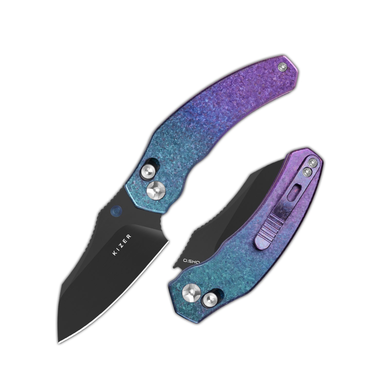 Mini Bulldog | S45VN | Titanium & Crystallized Titanium | KizerB™ 3672SA1