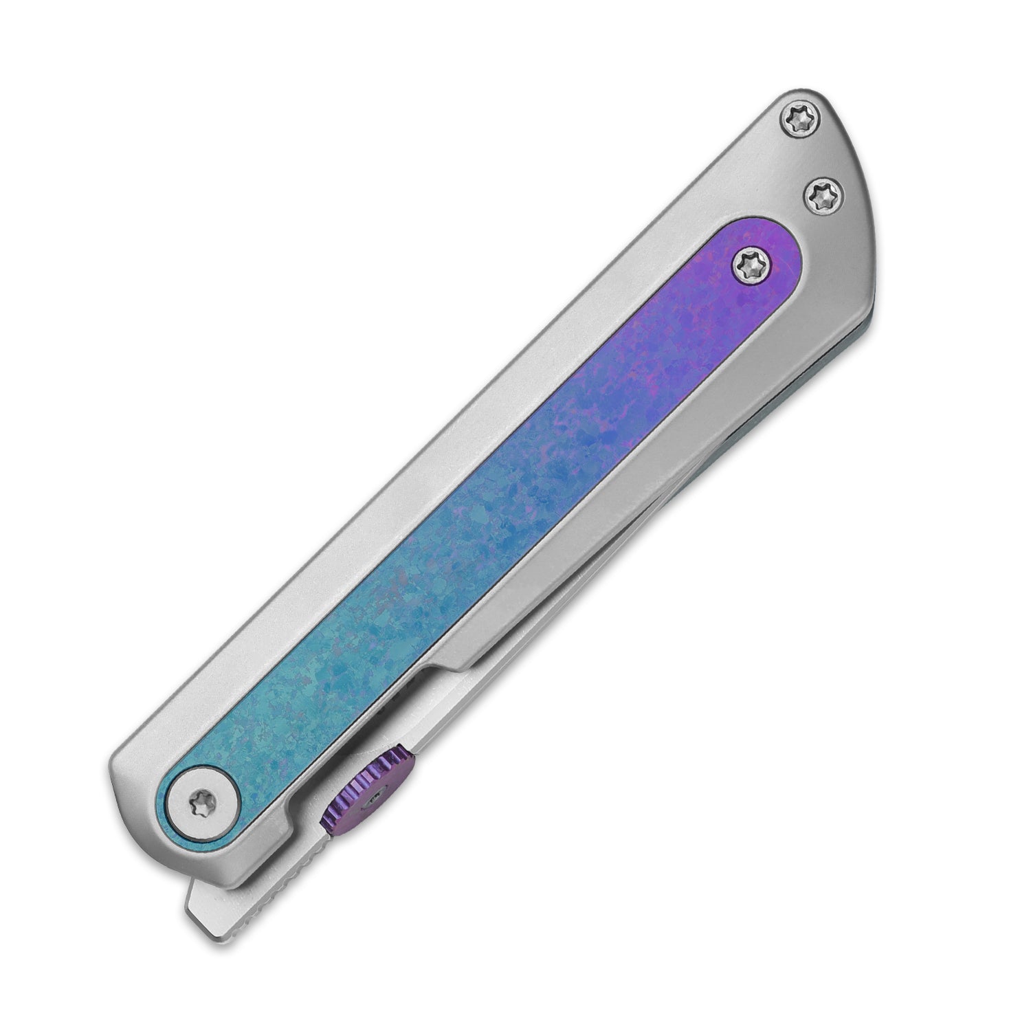 Quoll | S45VN | Titanium & Crystallized Titanium | Stonewashed | KizerB™ 3733A2