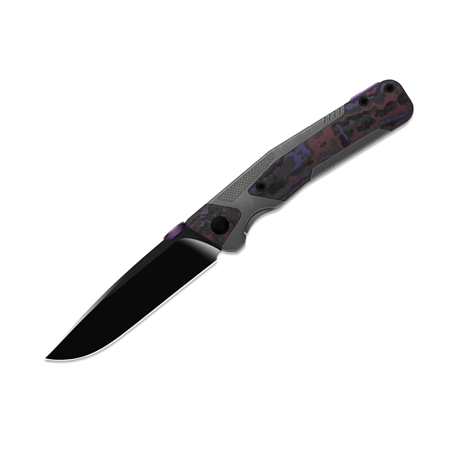 Sable Chief | K390 | Polished DLC Ultra | Titanium & FatCarbon Purple Haze | KizerB™ 3745A2
