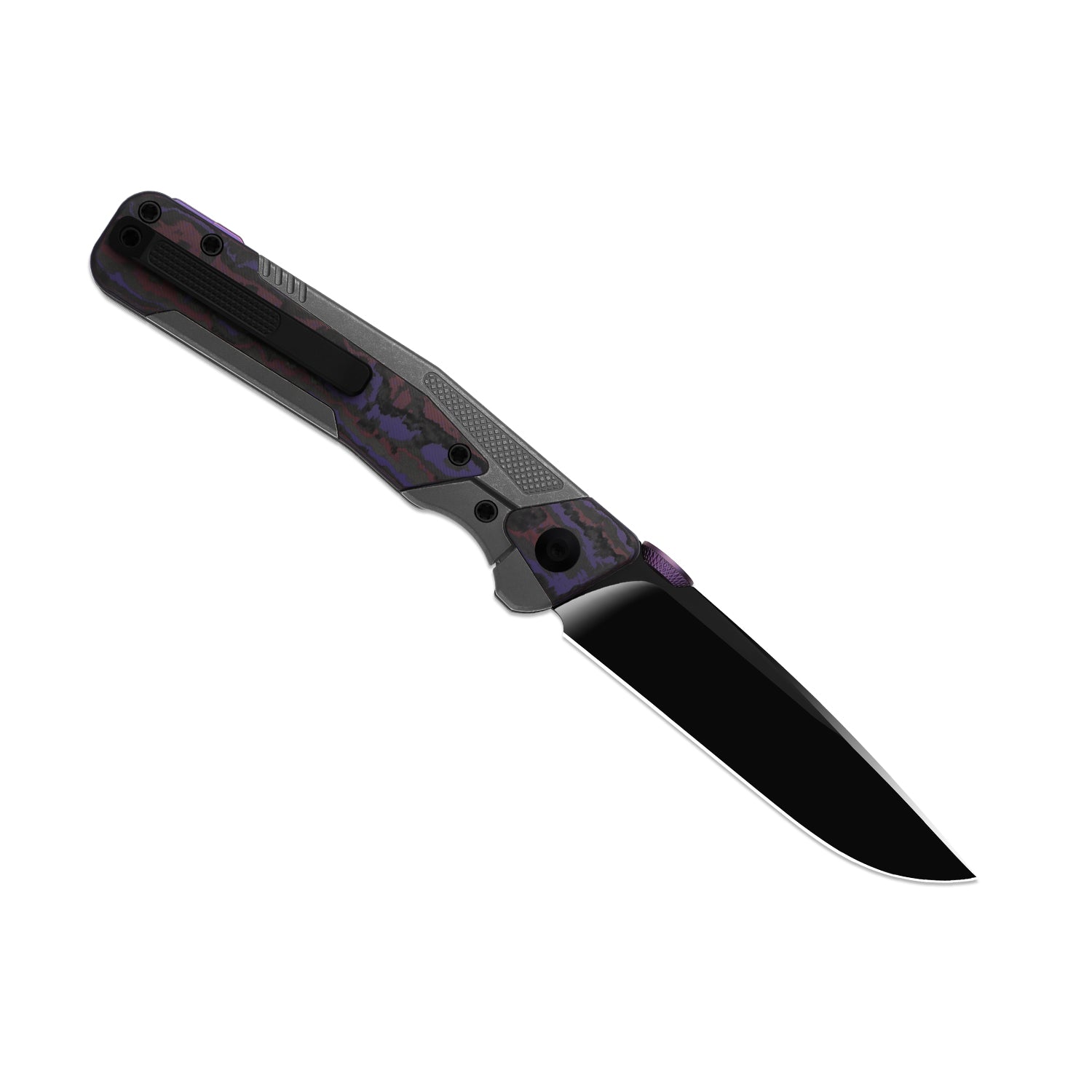 Sable Chief | K390 | Polished DLC Ultra | Titanium & FatCarbon Purple Haze | KizerB™ 3745A2