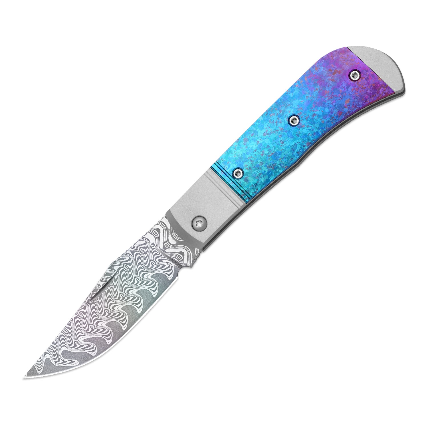 Trestle | Damascus | Aluminum & Crystallized Titanium | KizerB™ 3761A4 | Limited