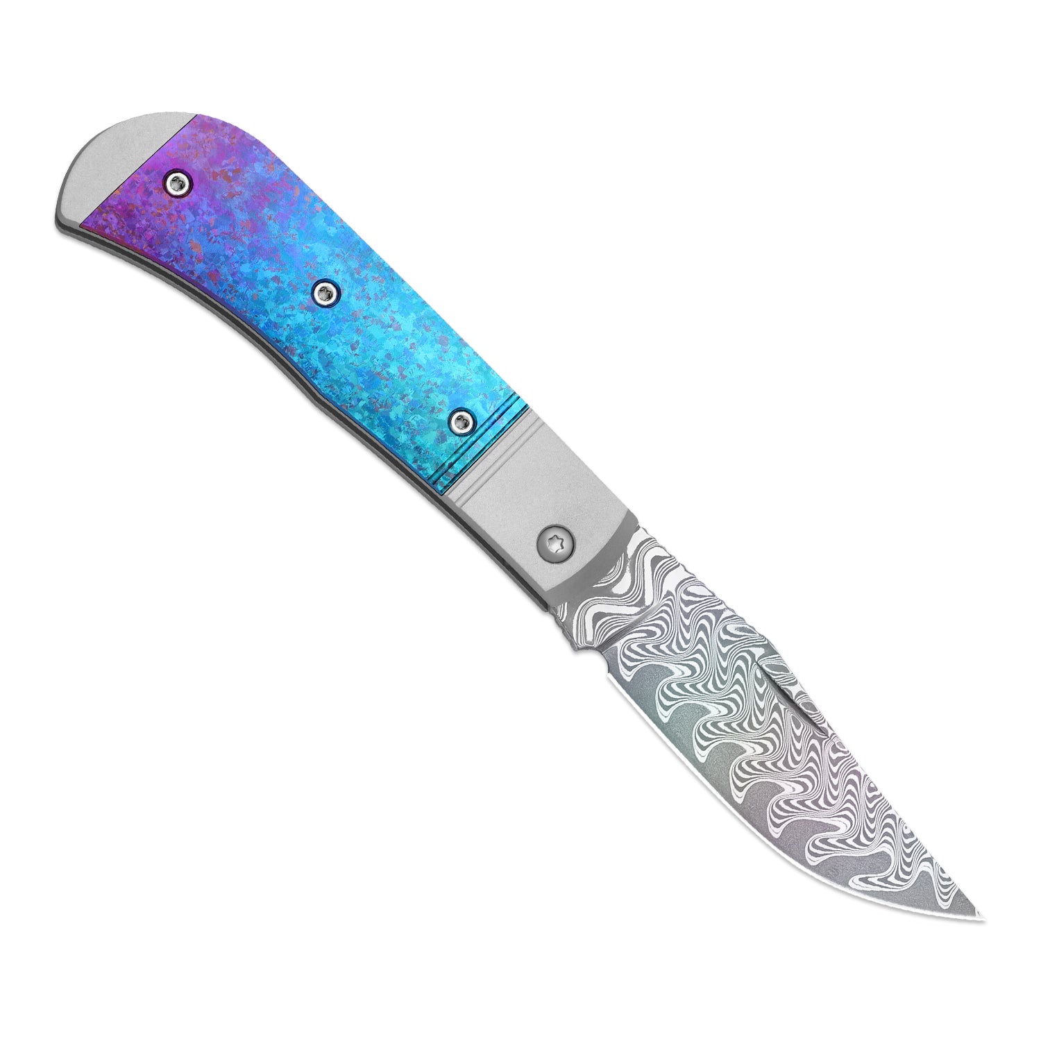 Trestle | Damascus | Aluminum & Crystallized Titanium | KizerB™ 3761A4 | Limited