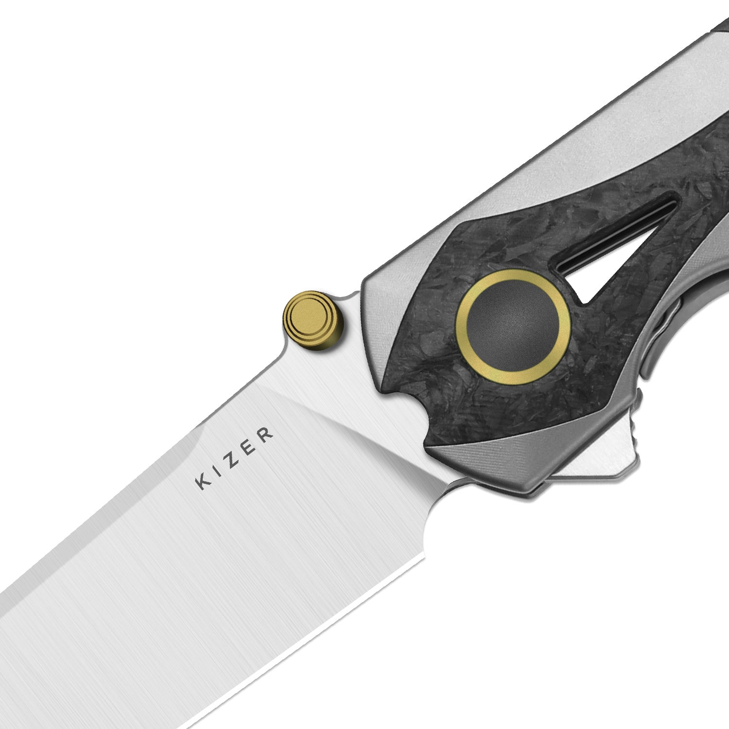 Staff | Frame Lock | S45VN | Titanium & Carbon Fiber | Satin Finish | KizerB™ 3795A2
