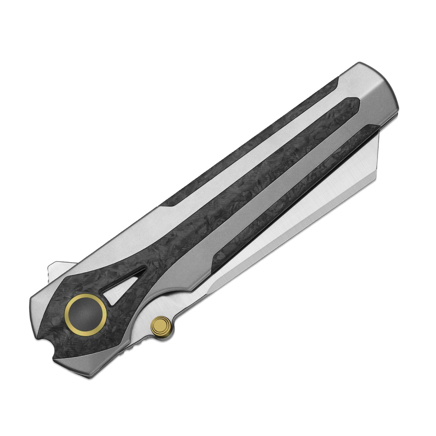 Staff | Frame Lock | S45VN | Titanium & Carbon Fiber | Satin Finish | KizerB™ 3795A2