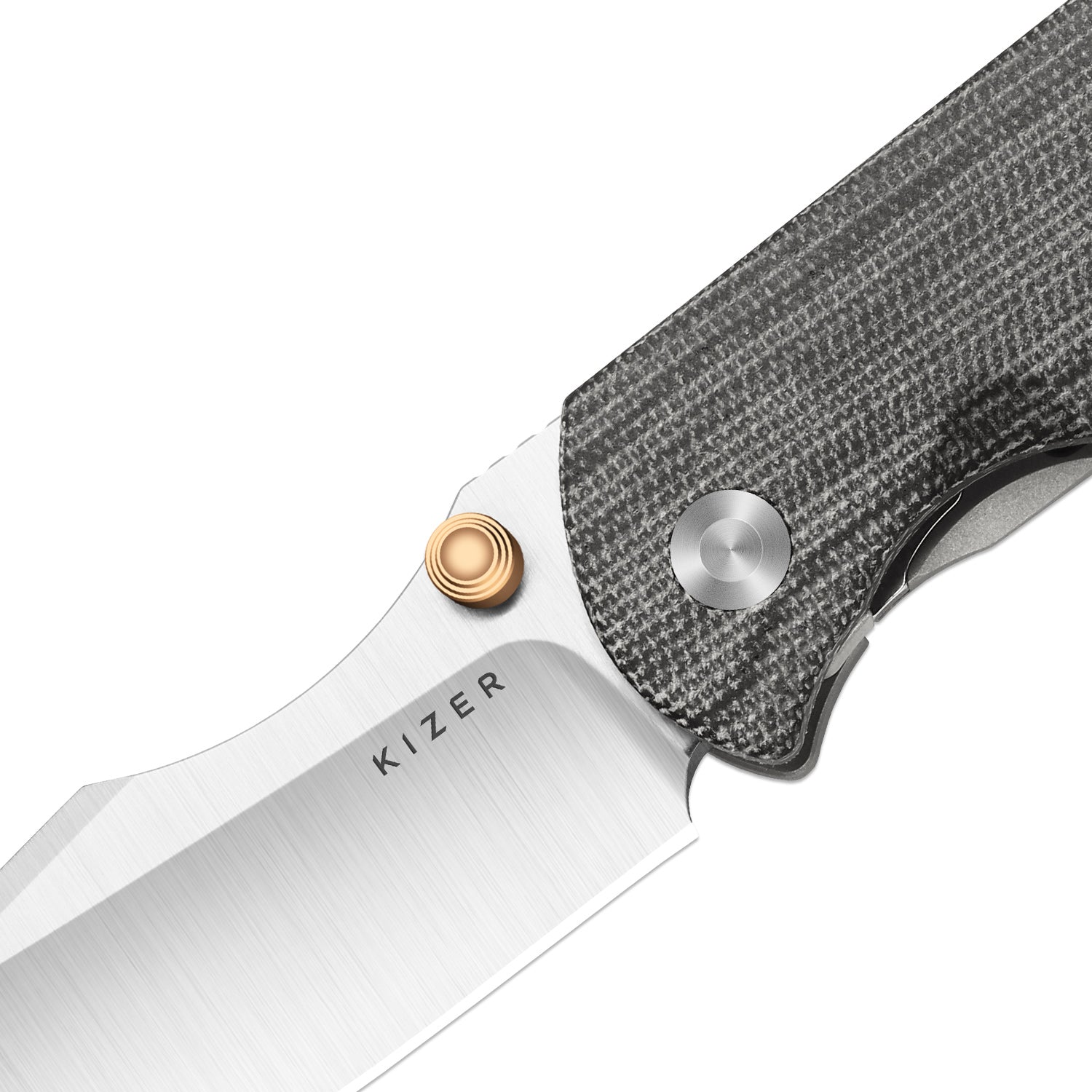 HARPOON FOLD | Elmax + Hollow Grind + Satin | Frame Lock | Titanium & Norplex UltreX™ Micarta | KizerB™ 4784A2