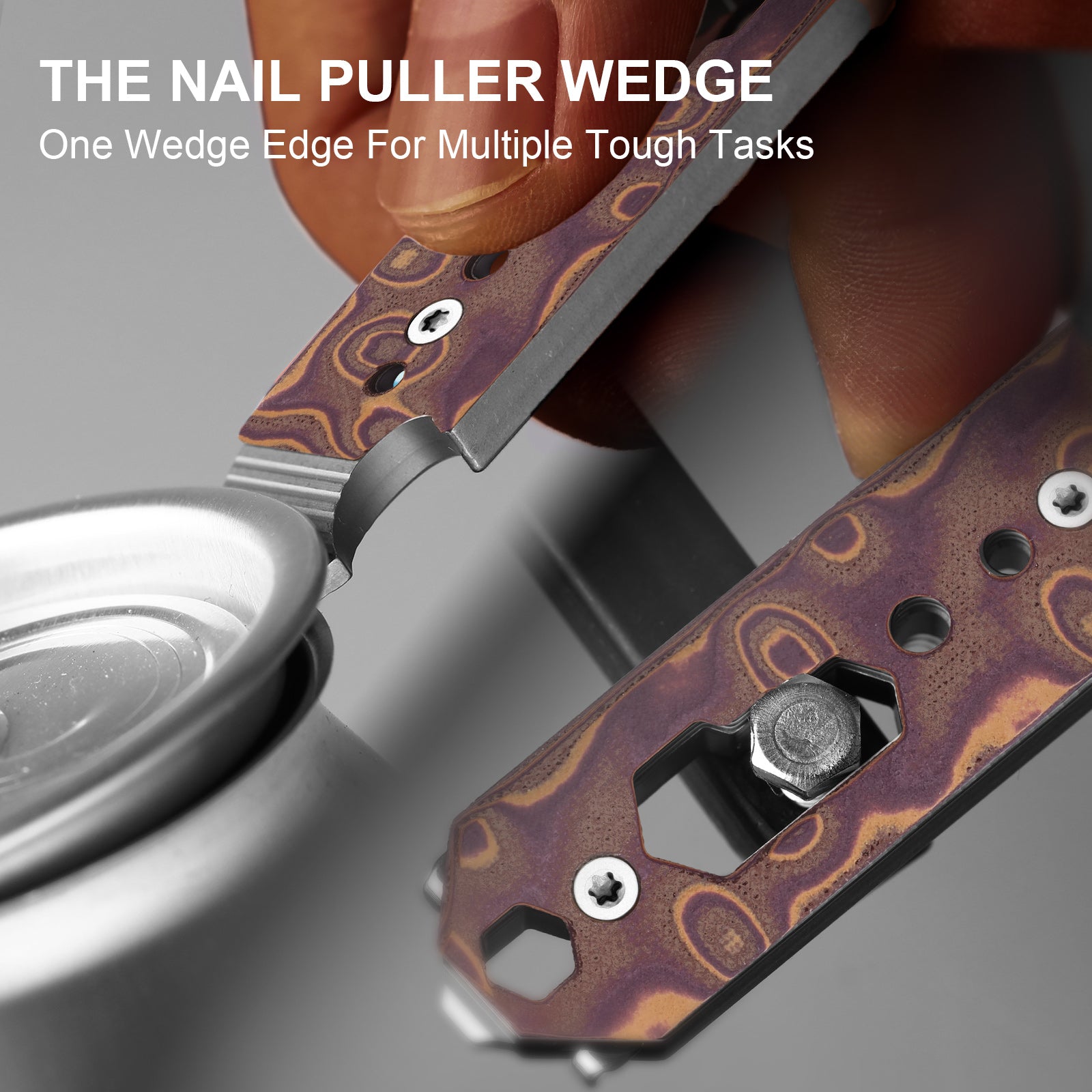 Kizer Titanium & Camo Carbon 80's EDC Multi-Functional Multicolored Tools Pac-Bar