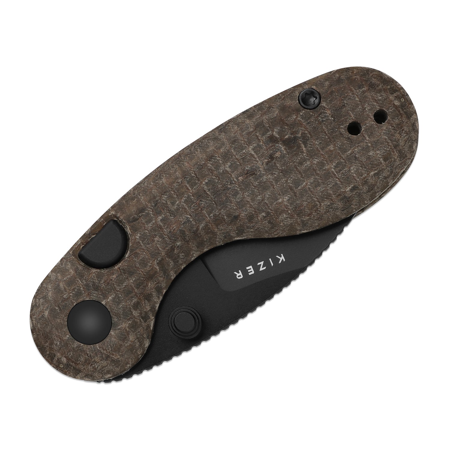 Microbe™ | GID Canvas Micarta Handle | Kizer Button Liner Lock™ | 14C28N | KizerV™ 2742A10