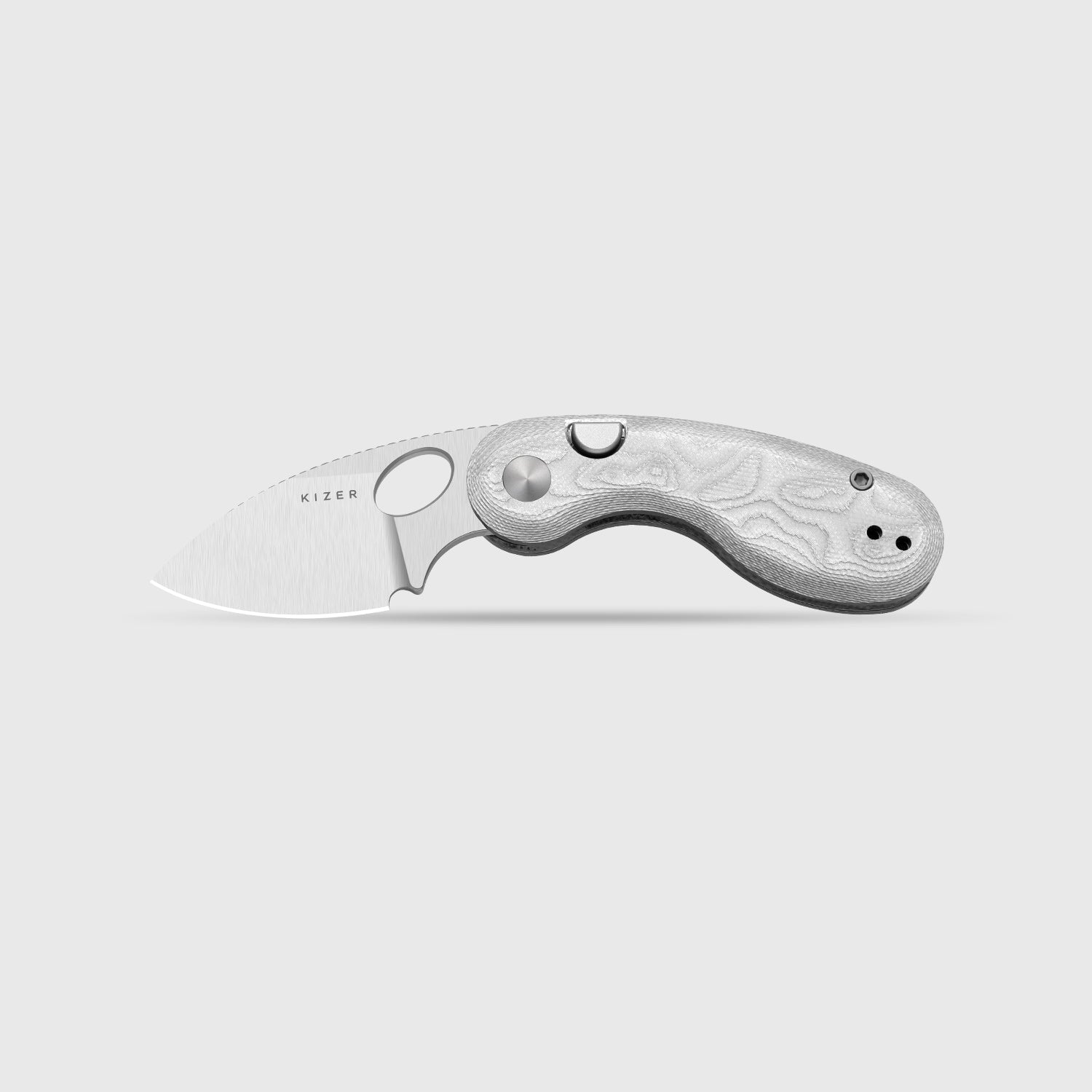 Microbe™ | 5Th Pocket Knife | Kizer Button Liner Lock™ | Aluminum Foil G10 Handle | KizerV™ 2742A11