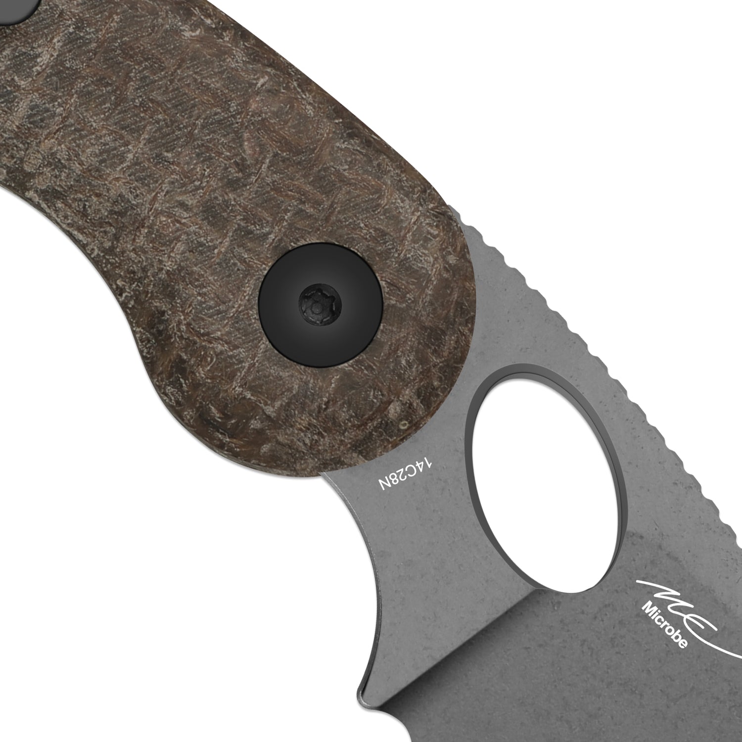 Microbe™ | GID Canvas Micarta Handle | Kizer Button Liner Lock™ | 14C28N | KizerV™ 2742A9