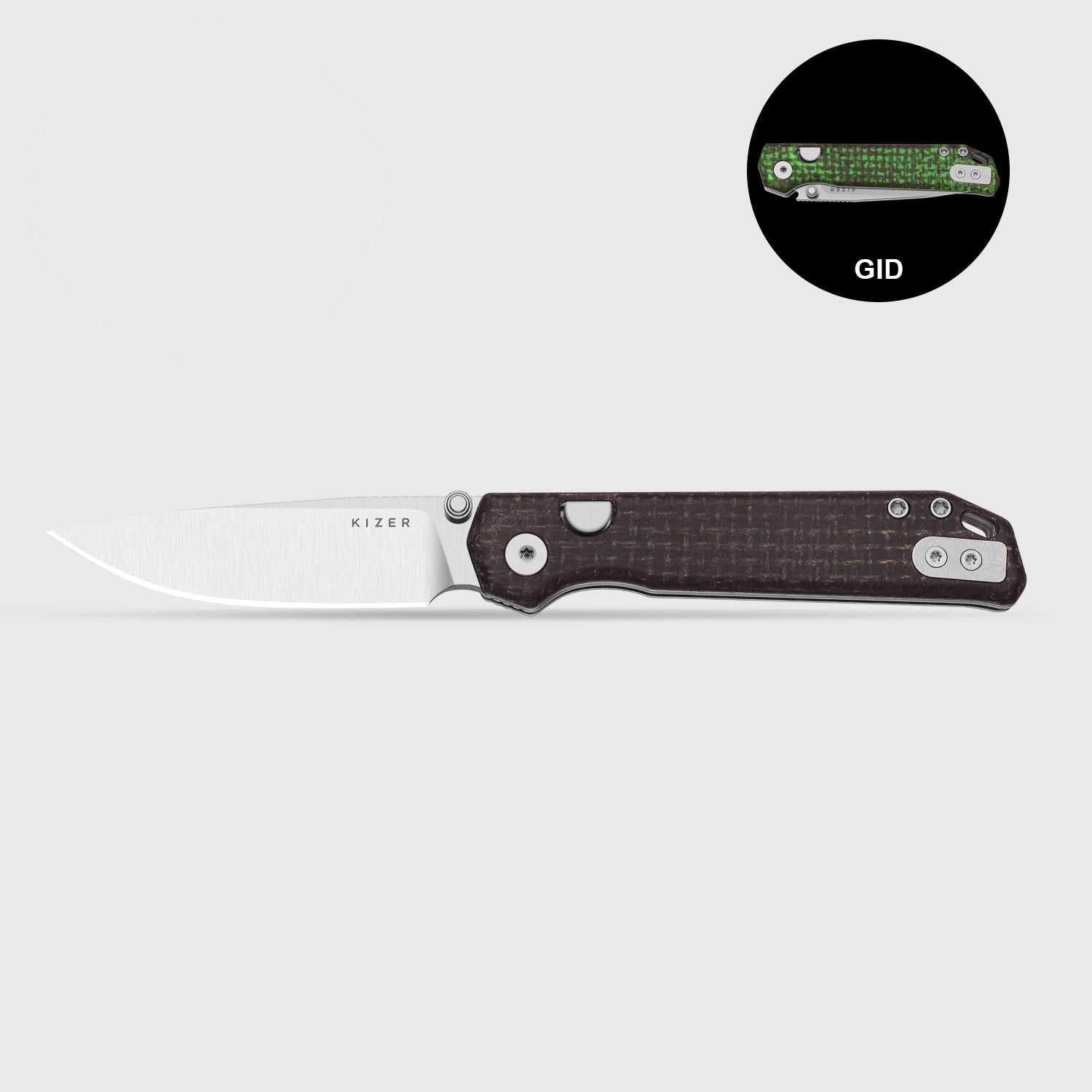 Begleiter 2.9 | GID Canvas Micarta Handle | Kizer Button Liner Lock™ | BD1N | KizerV™ 3458.2BDA4
