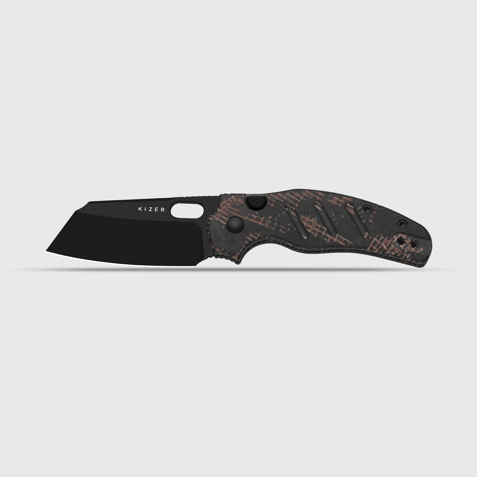 Sheepdog® C01C 2.9 BS | Current Micarta (Burgundy Burlap) | Kizer Button Liner Lock™ | Nitro-V | KizerV™ 3488.29BSA4