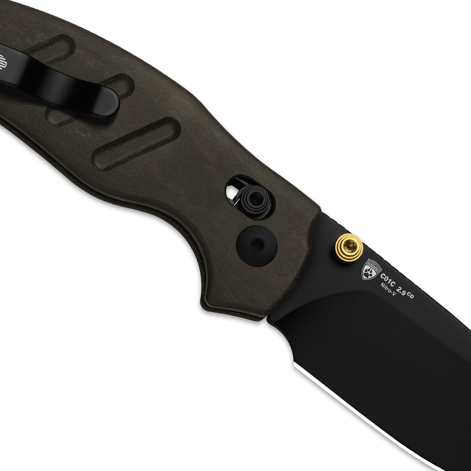 Sheepdog® C01C 2.9 CD | Kizer Clutch Lock™ | Richlite | Nitro-V | PVD Coating | KizerV™ 3488.29CDA2