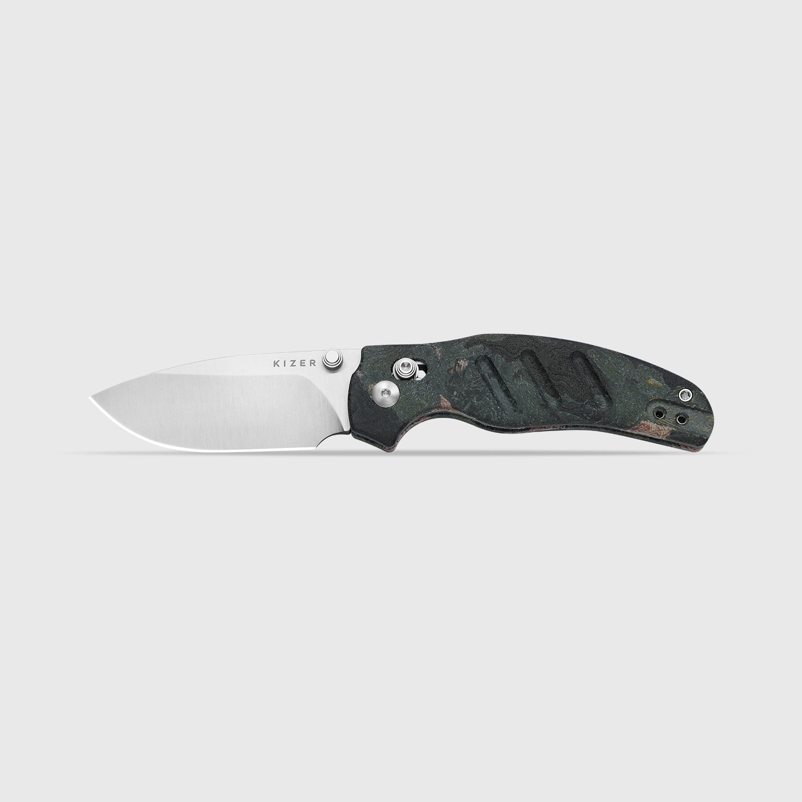 Sheepdog® C01C 2.9 CD | Current Micarta (Blue Burl Canvas) | Kizer Clutch Lock™ | Nitro-V | KizerV™ 3488.29CDA3