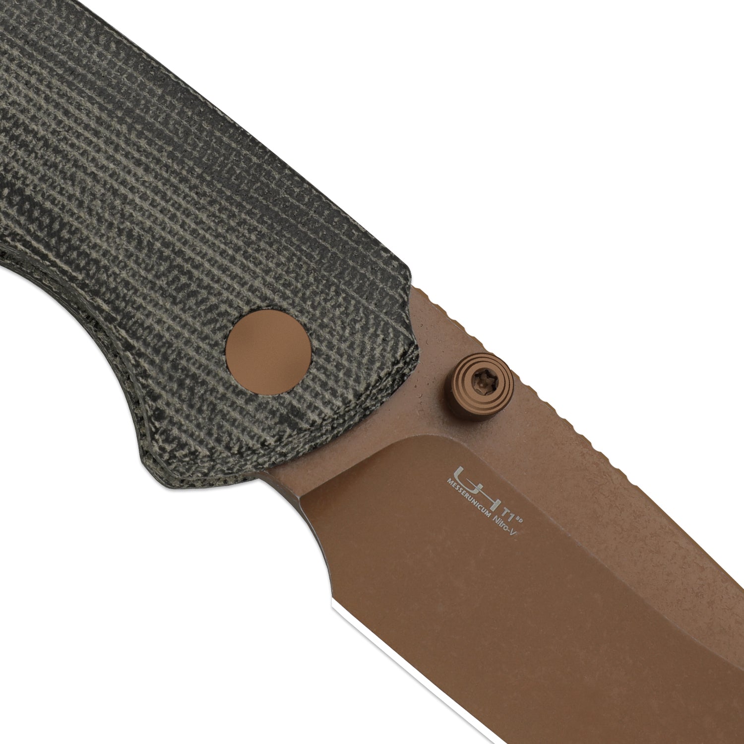 T1 BD | Button Liner Lock™ | Sunset Metal PVD | Nitro-V | Norplex UltreX Micarta | KizerV™ 3490.2BA2