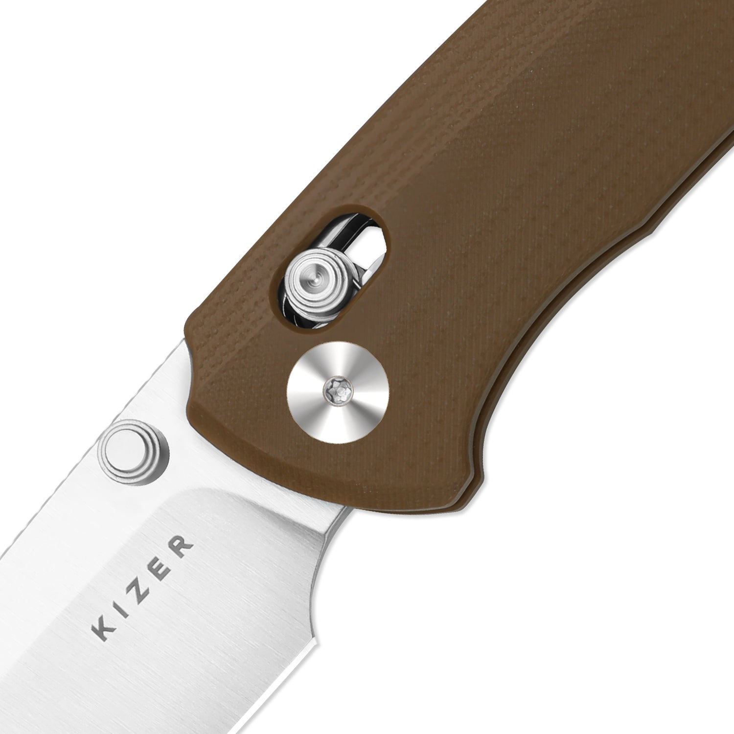 T1 CD | Kizer Clutch Lock™ | Drop Point Blade | Nitro-V| G10 | KizerV™ 3490.2CA2