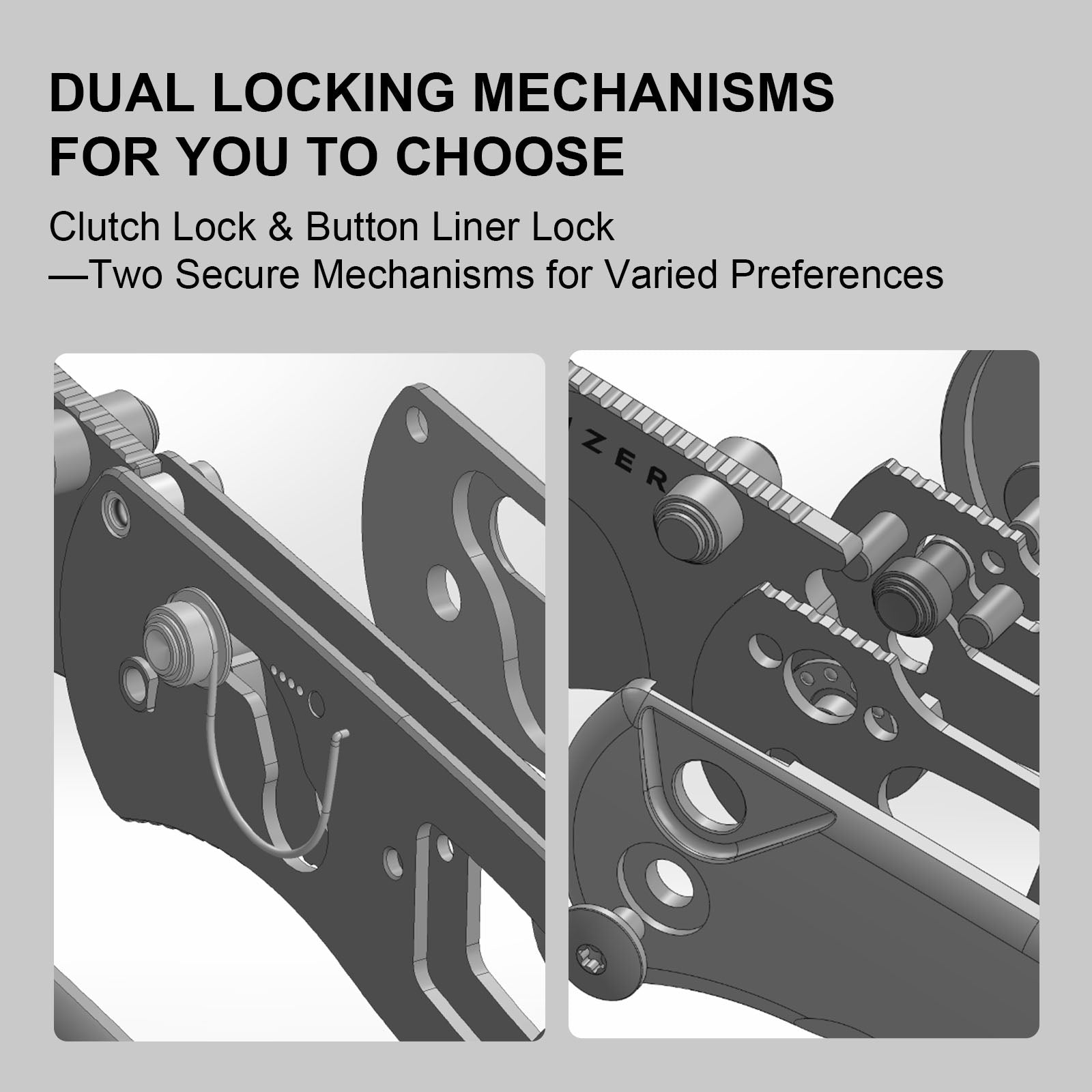 Drop Bear® 2 | Kizer Button Liner Lock™ | Nitro-V | Aluminum | KizerV™ 3619.2CD1