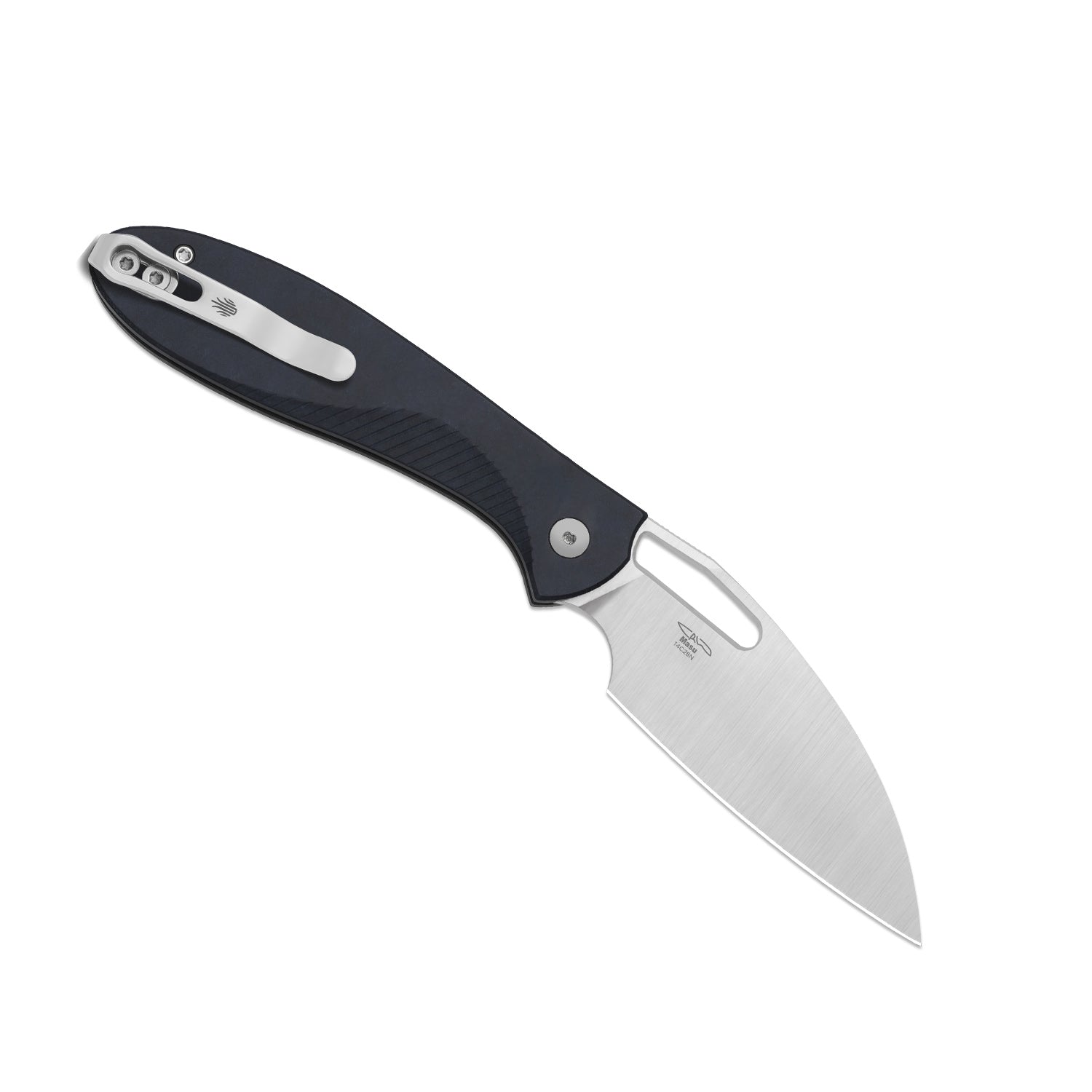 Masu | Kizer Button Liner Lock™ | GID Green G10 | 14C28N | Richlite | KizerV™ 3697A1