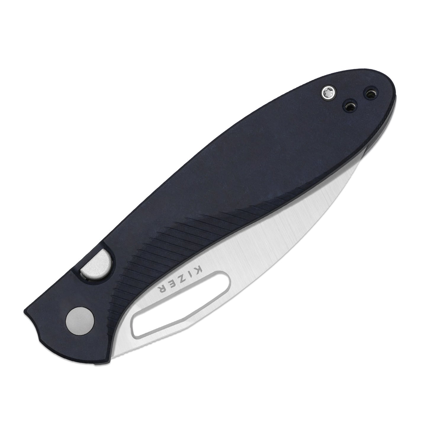 Masu | Kizer Button Liner Lock™ | GID Green G10 | 14C28N | Richlite | KizerV™ 3697A1