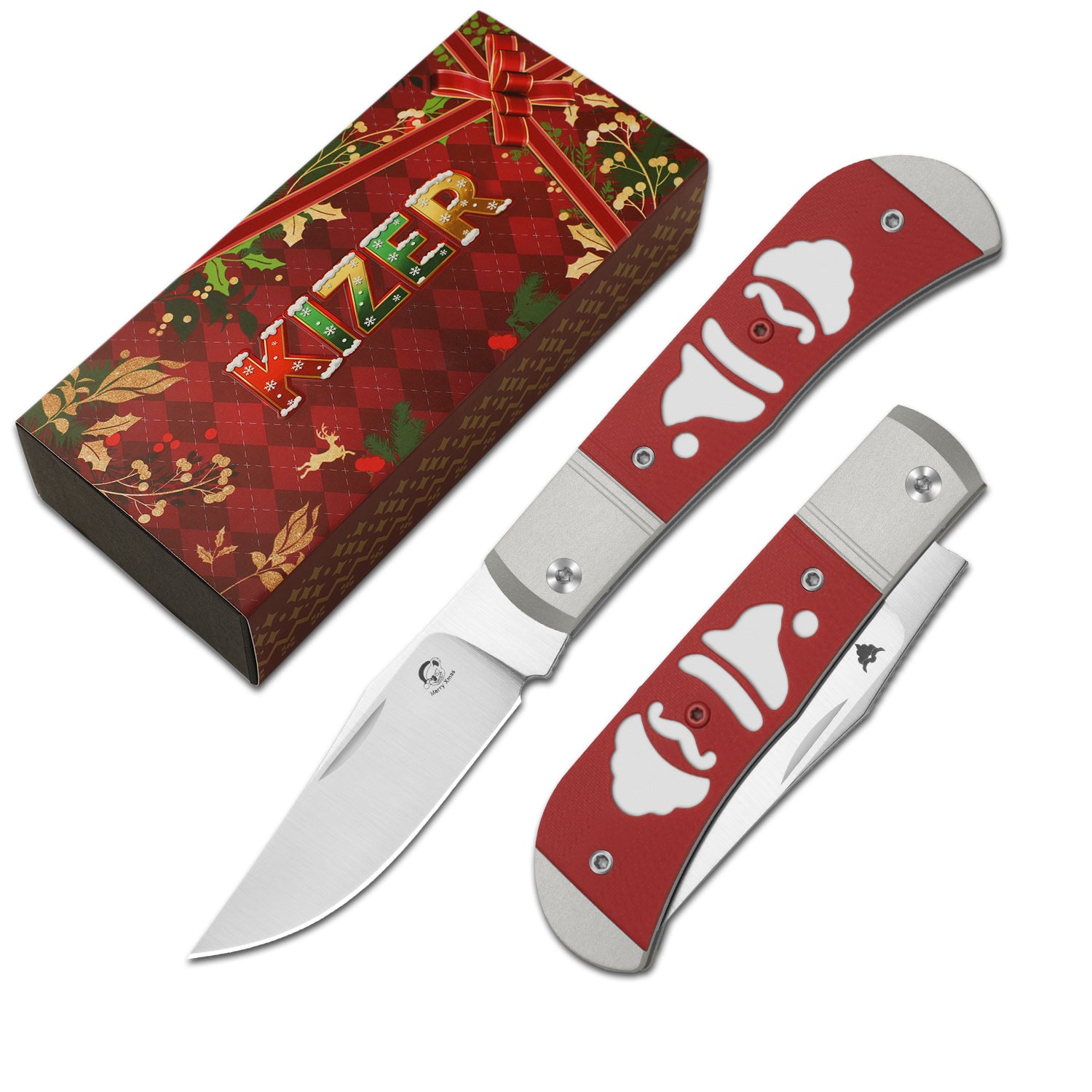 Christmas | Trestle | 14C28N | Aluminum & G10 | KizerV™ 3761MC1 | Limited