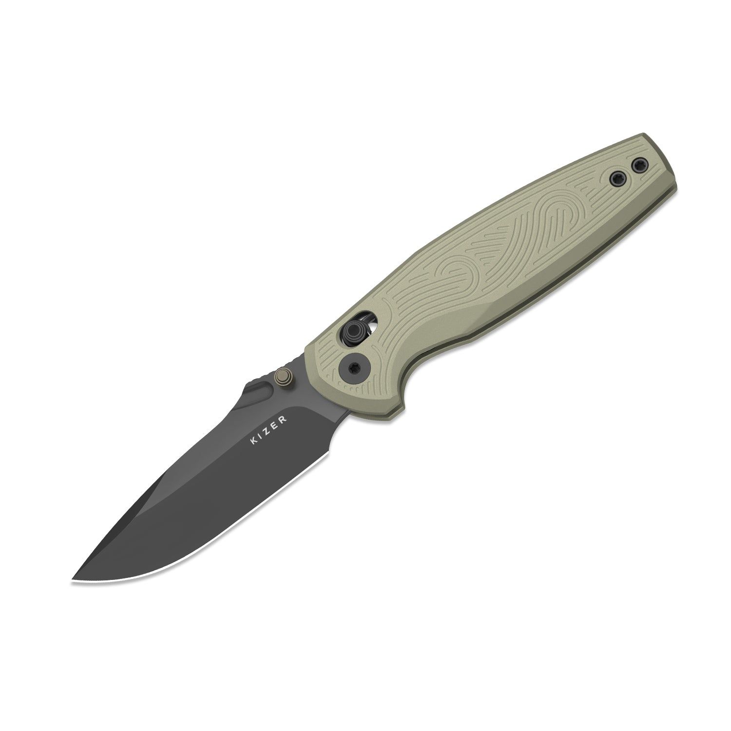 Khamsin | Kizer Clutch Lock™ | Nitro-V | Sandstorm Aluminum | Satin Finish | KizerV™ 3791A1
