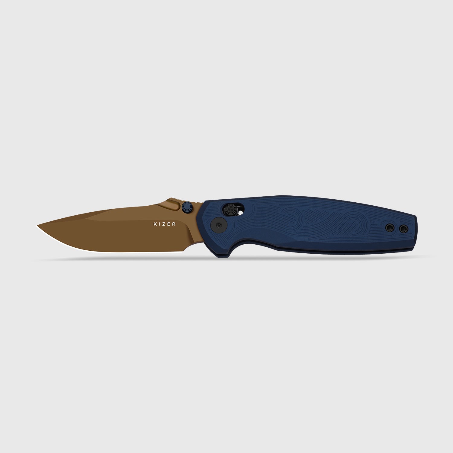 Khamsin | Kizer Clutch Lock™ | Nitro-V | Sandstorm Aluminum | Sunset Metal PVD Finish | KizerV™ 3791A2