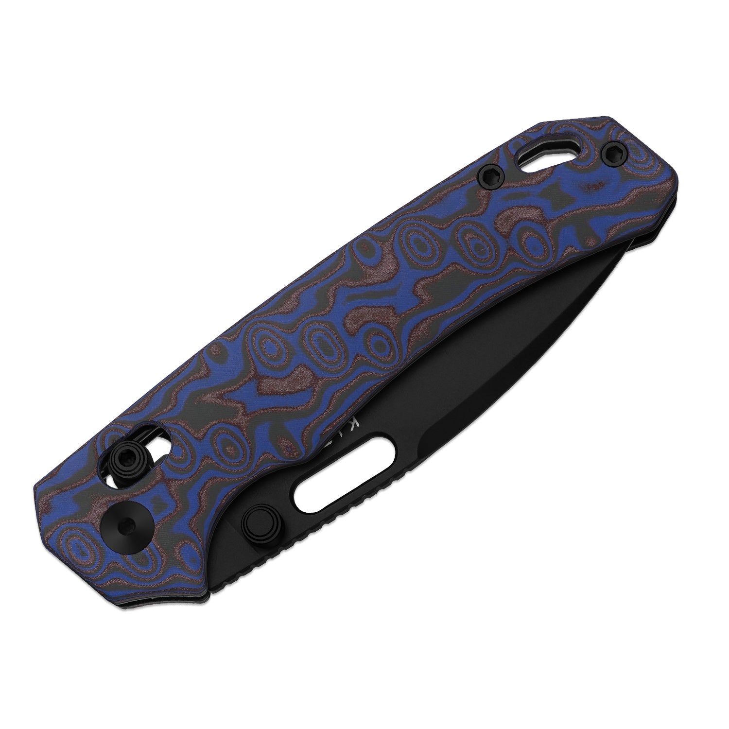 Outposter | Kizer Clutch Lock™ | Vortex Pattern Micarta | Nitro-V+PVD Coating | KizerV™ 3802CDA2