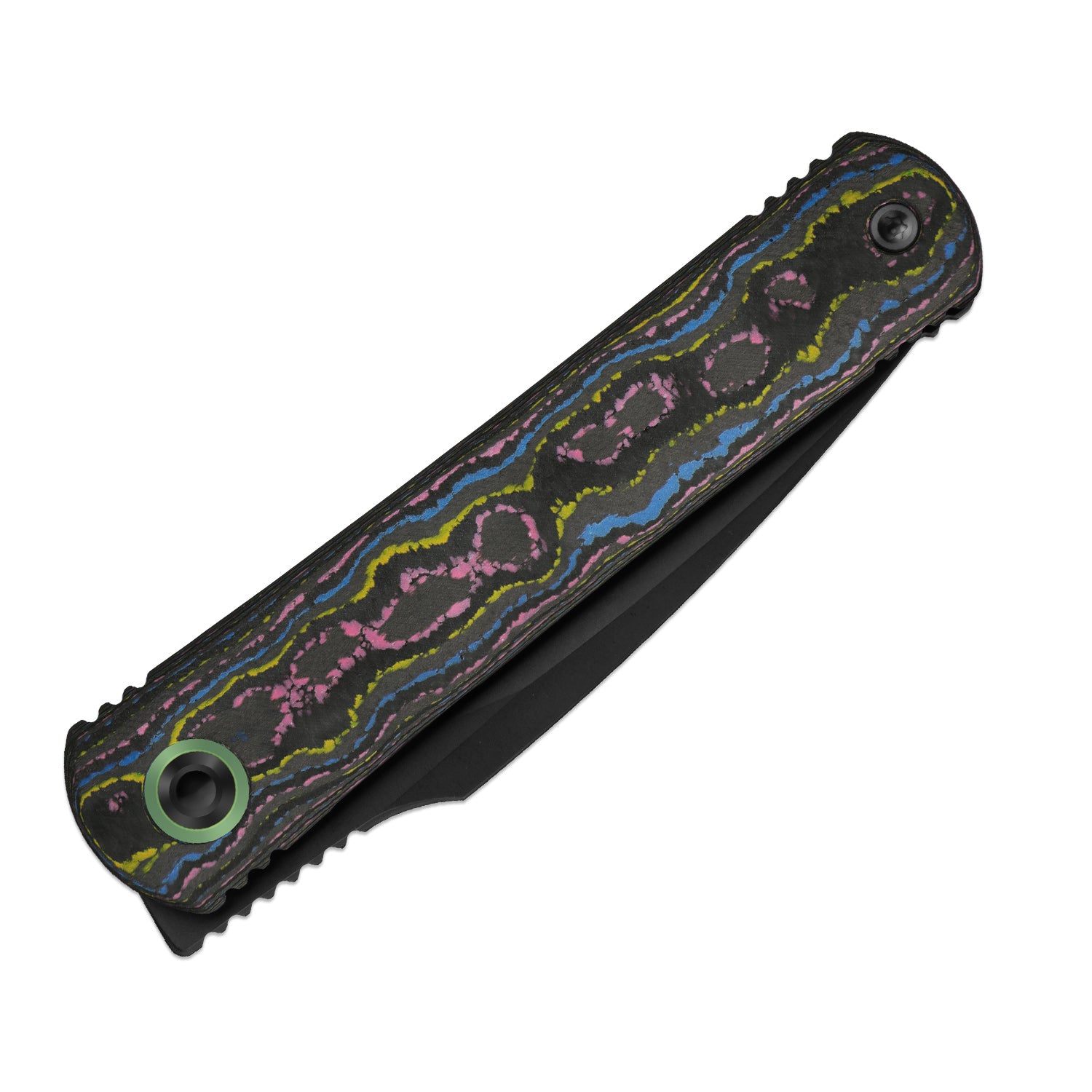 Feist 3 | CPM S90V + Matte DLC Ultra | Hawkbill | UV-Luminescent | Titanium (Matte DLC Ultra) & CamoCarbon Ultimate Warrior | KizerX™ 3499.3A3