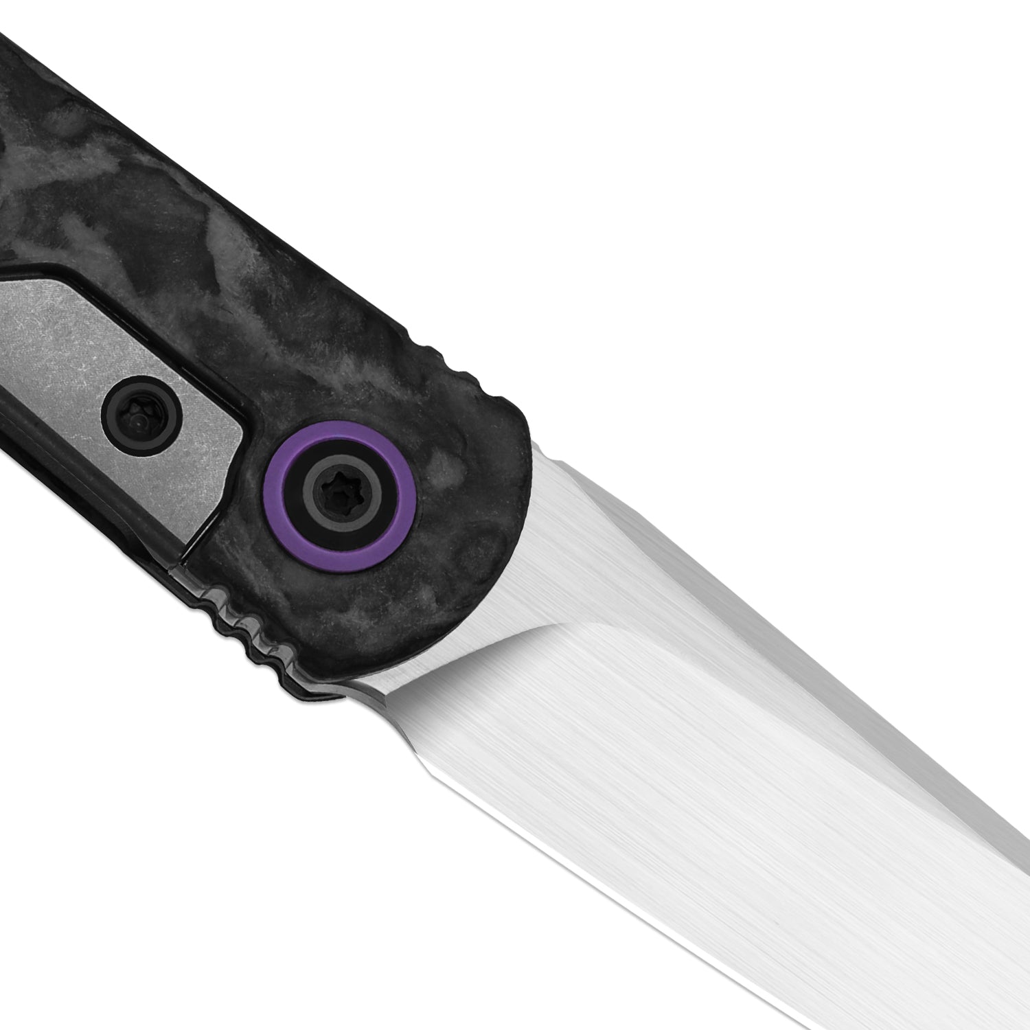 Feist 3 | CPM S90V + Hand-brushed | Titanium & KizerNova™ CF Lava | Reverse Tanto | KizerX™ 3499.3A5