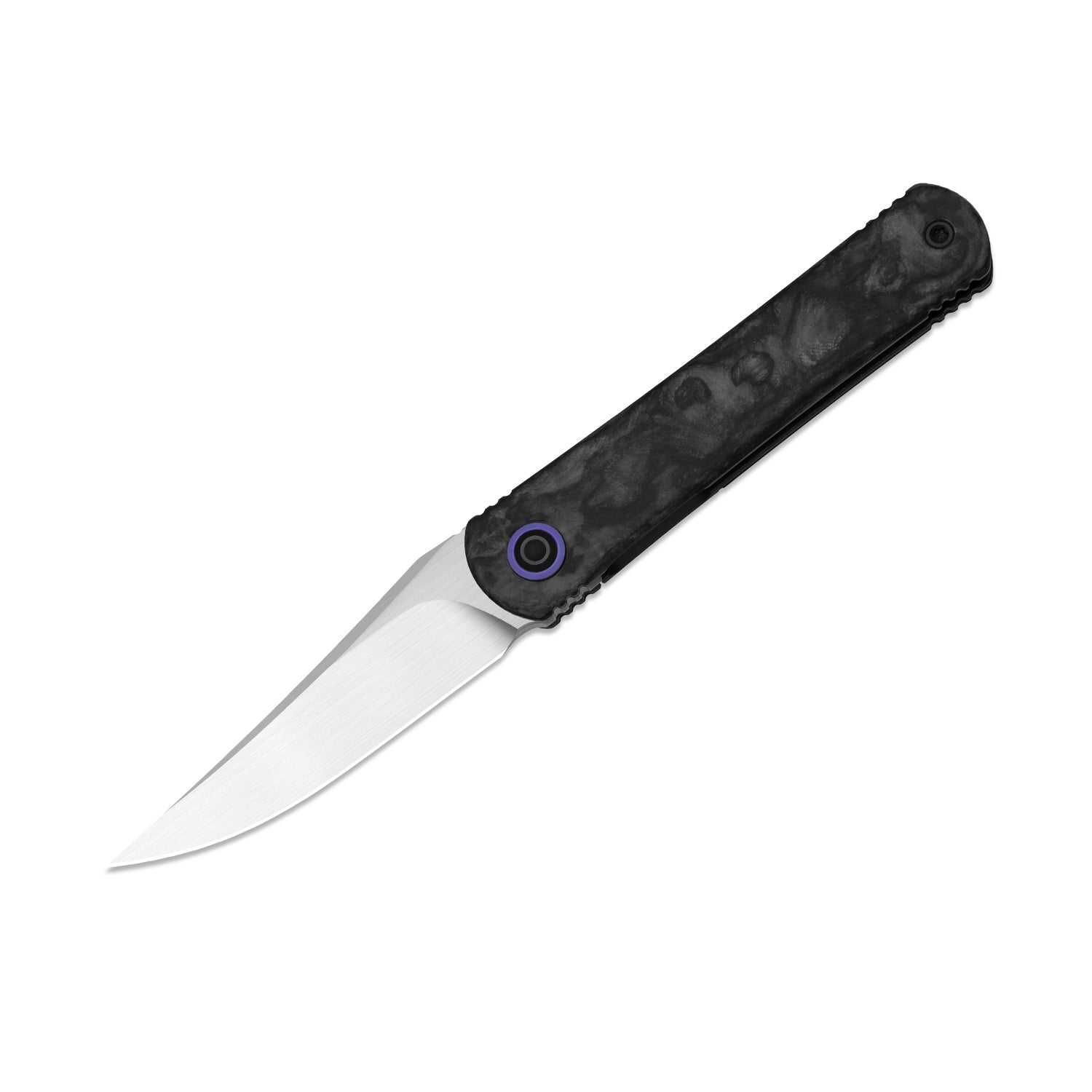 Feist 3 | CPM S90V + Hand-brushed | Titanium & KizerNova™ CF Lava | Clip Point | KizerX™ 3499.3A7