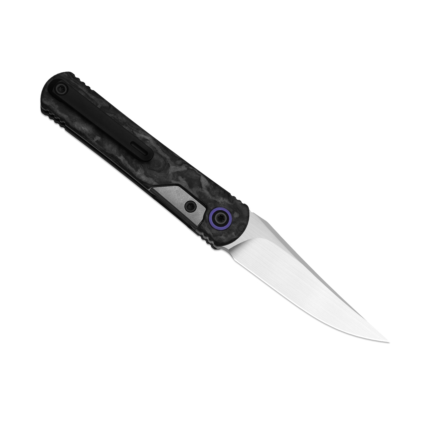 Feist 3 | CPM S90V + Hand-brushed | Titanium & KizerNova™ CF Lava | Clip Point | KizerX™ 3499.3A7
