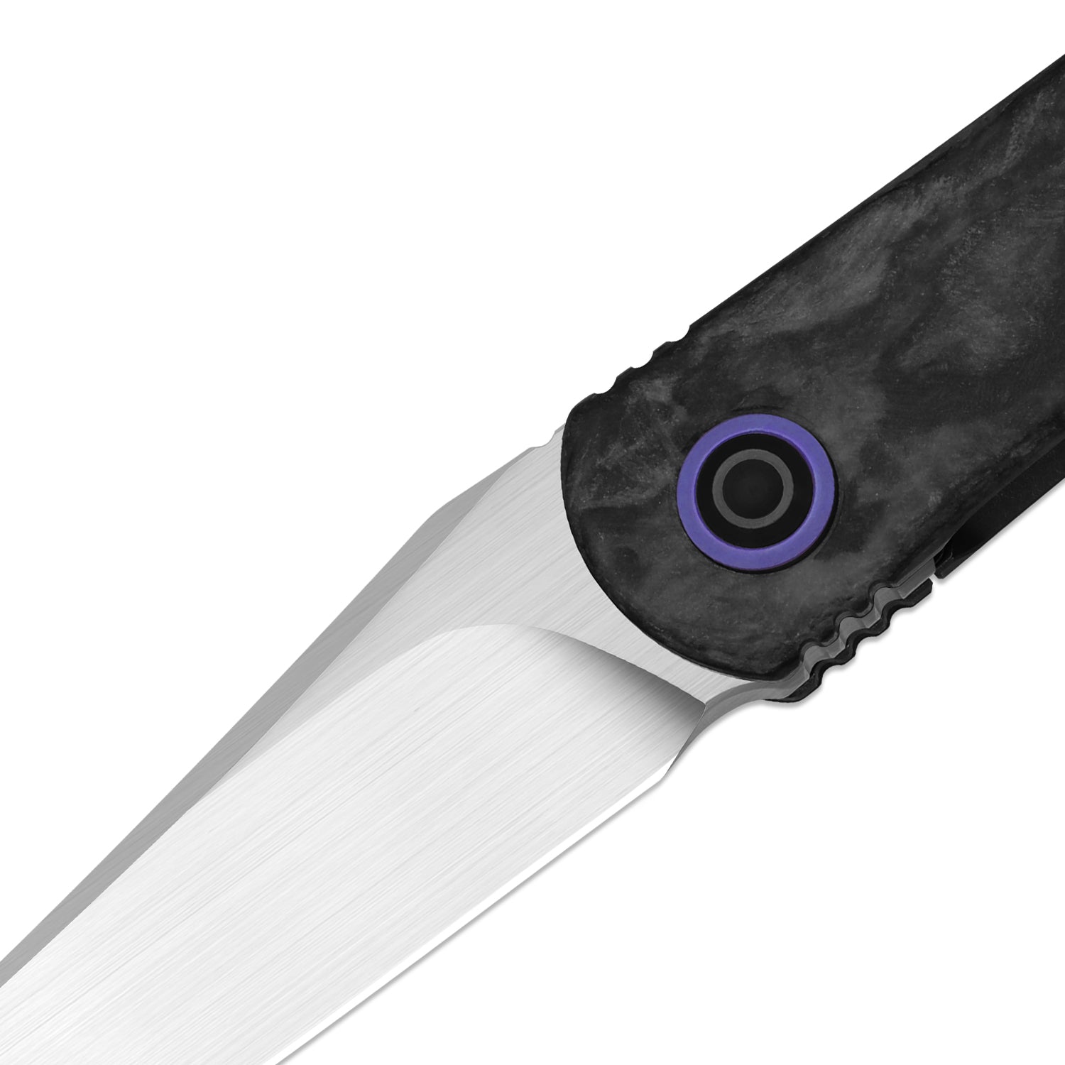 Feist 3 | CPM S90V + Hand-brushed | Titanium & KizerNova™ CF Lava | Clip Point | KizerX™ 3499.3A7